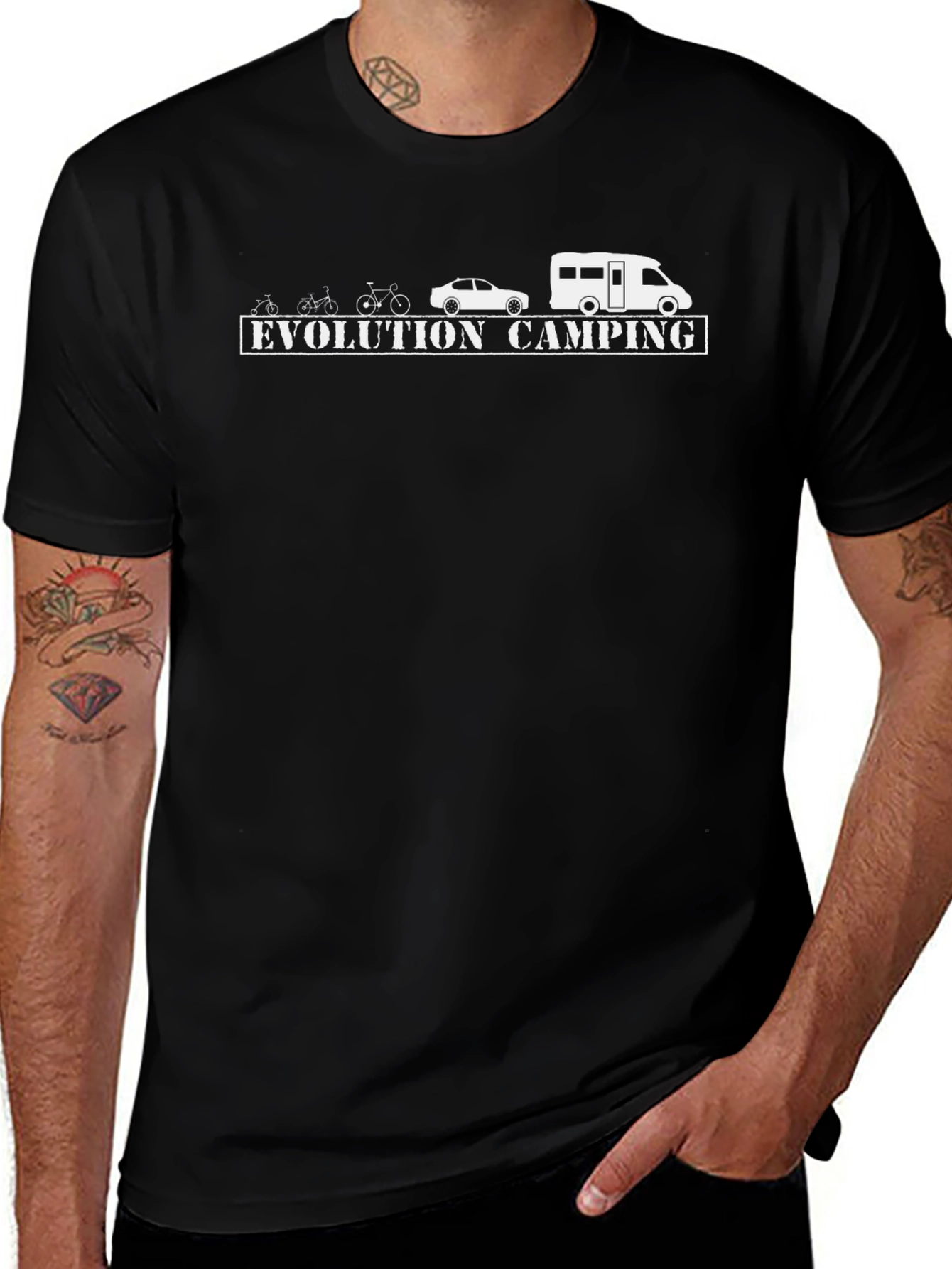 Variant 12 of Evolution of Camping T-Shirt