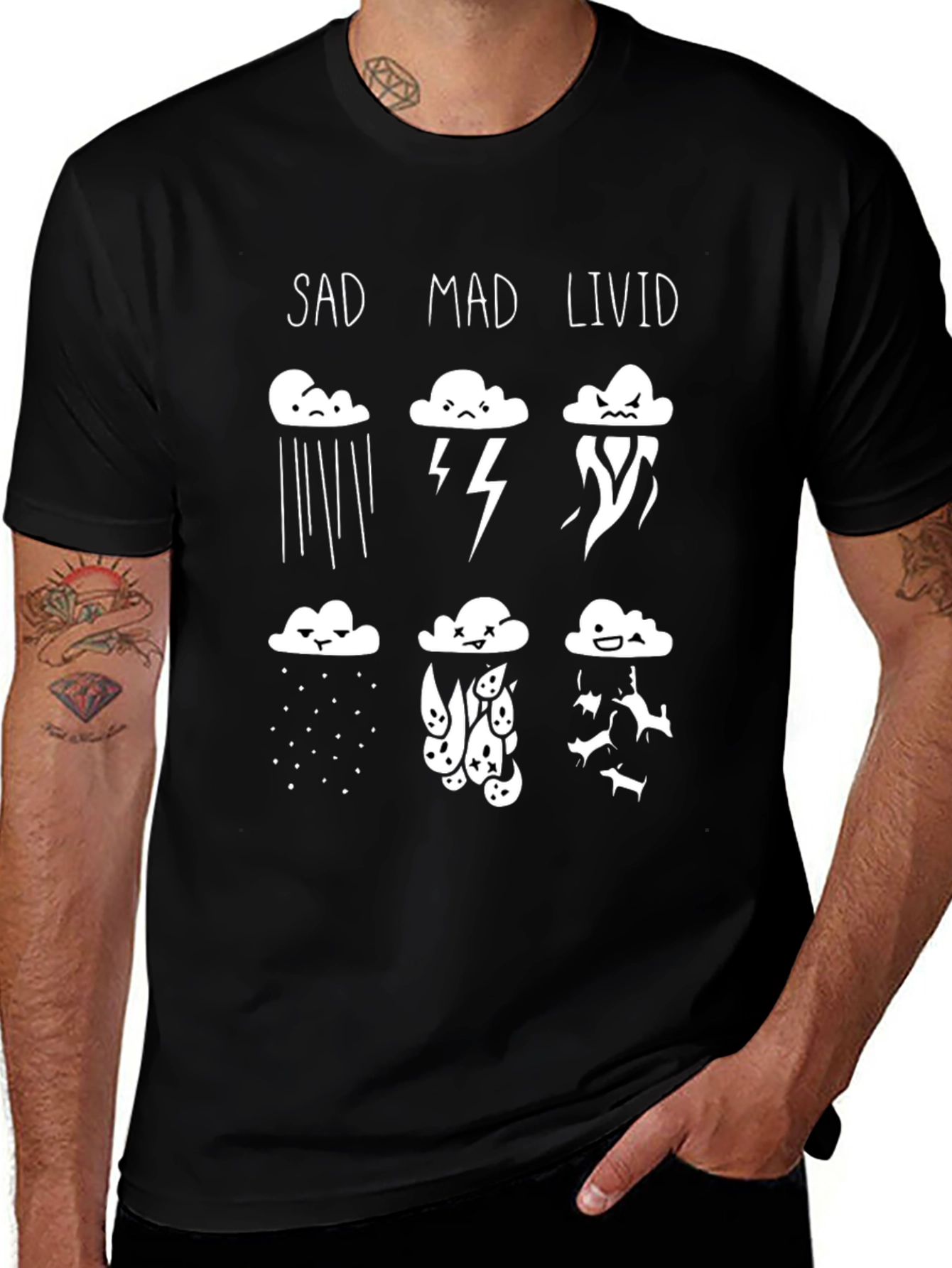 Variant 12 of Mood Cloud T-Shirt Funny Weather Graphic Tee