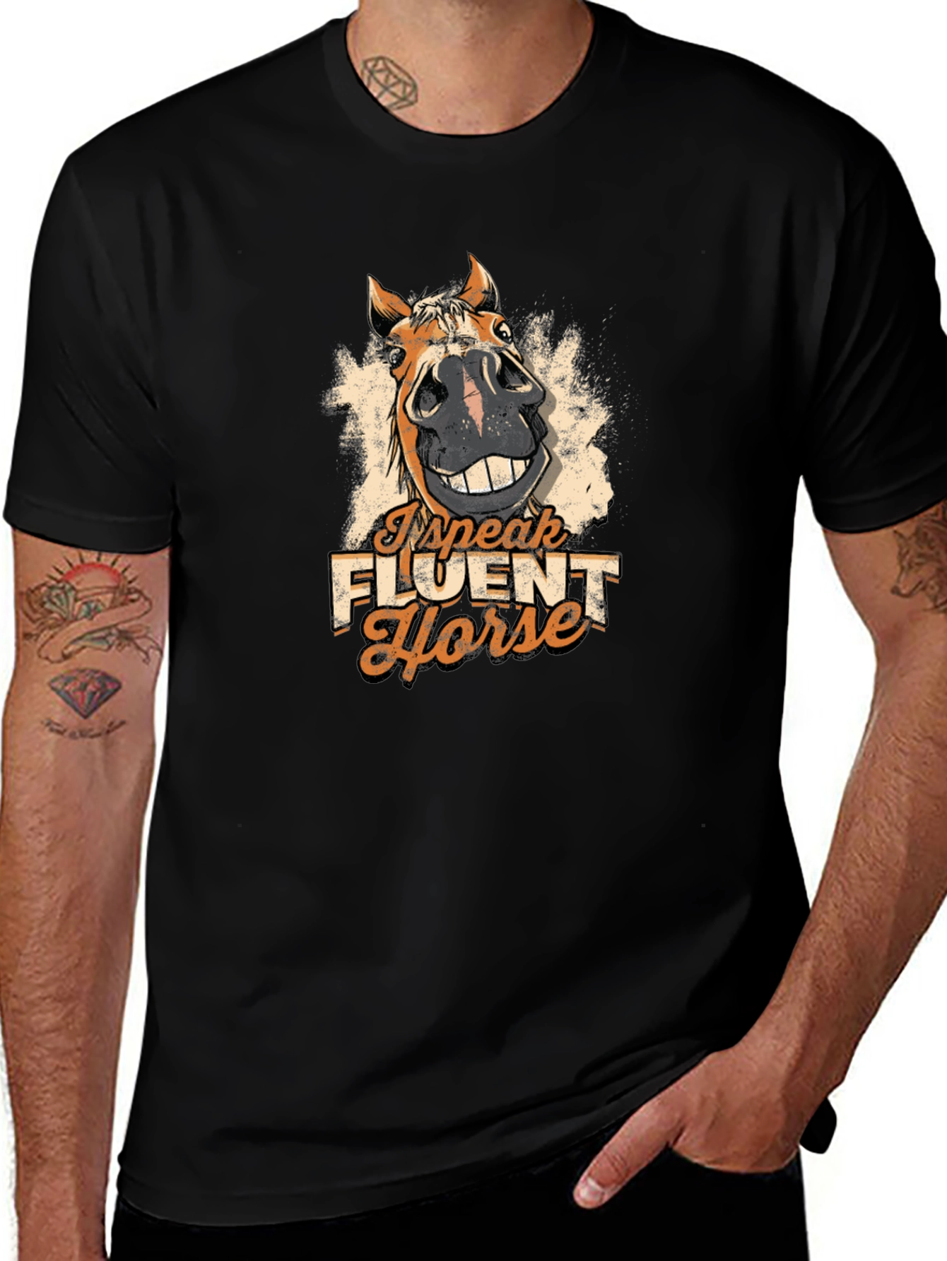 Variant 7 of I Speak Fluent Horse Graphic Tee