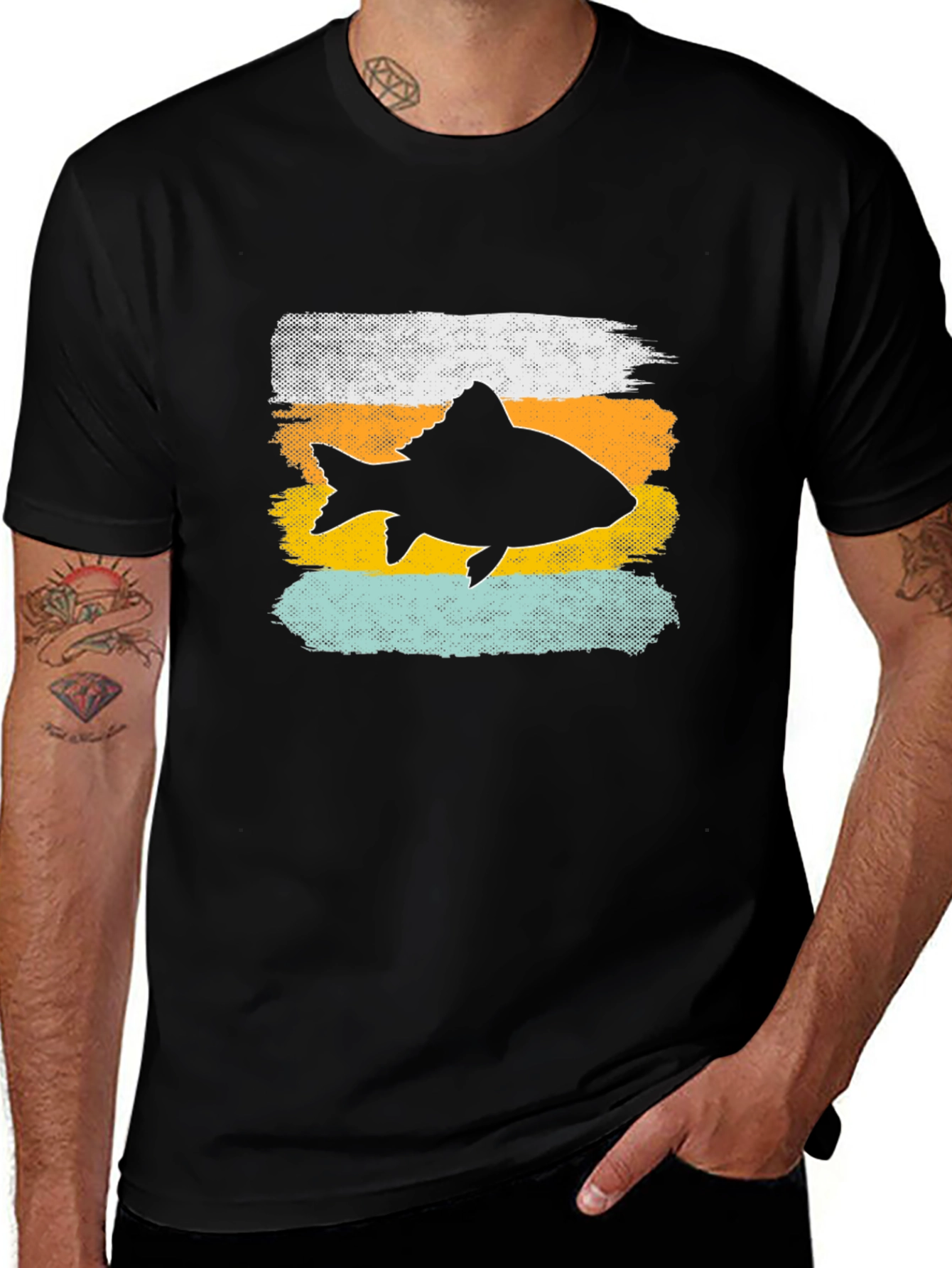 Variant 23 of Retro Fish Graphic Tee - Unique Design