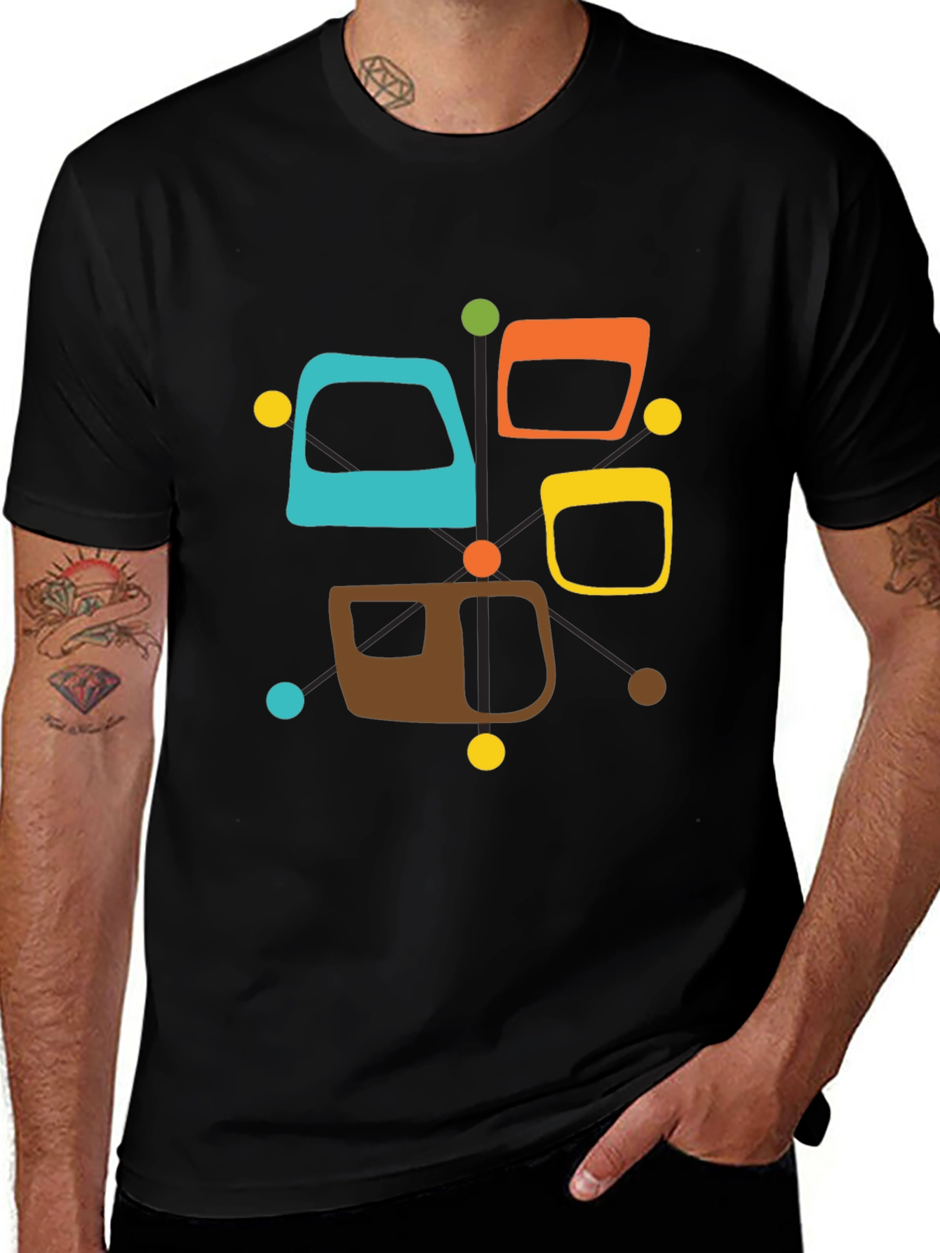 Variant 17 of Retro Atomic Colorful T-Shirt