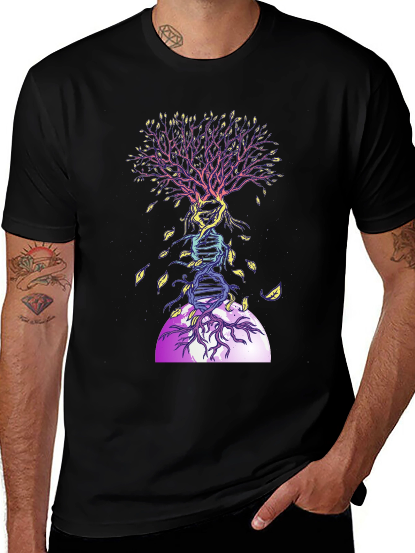 Variant 5 of DNA Tree Graphic Tee - Nature & Science T-Shirt