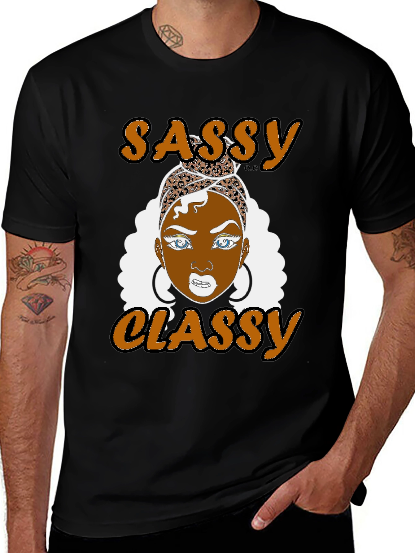 Variant 18 of Sassy Classy Graphic T-Shirt - Black