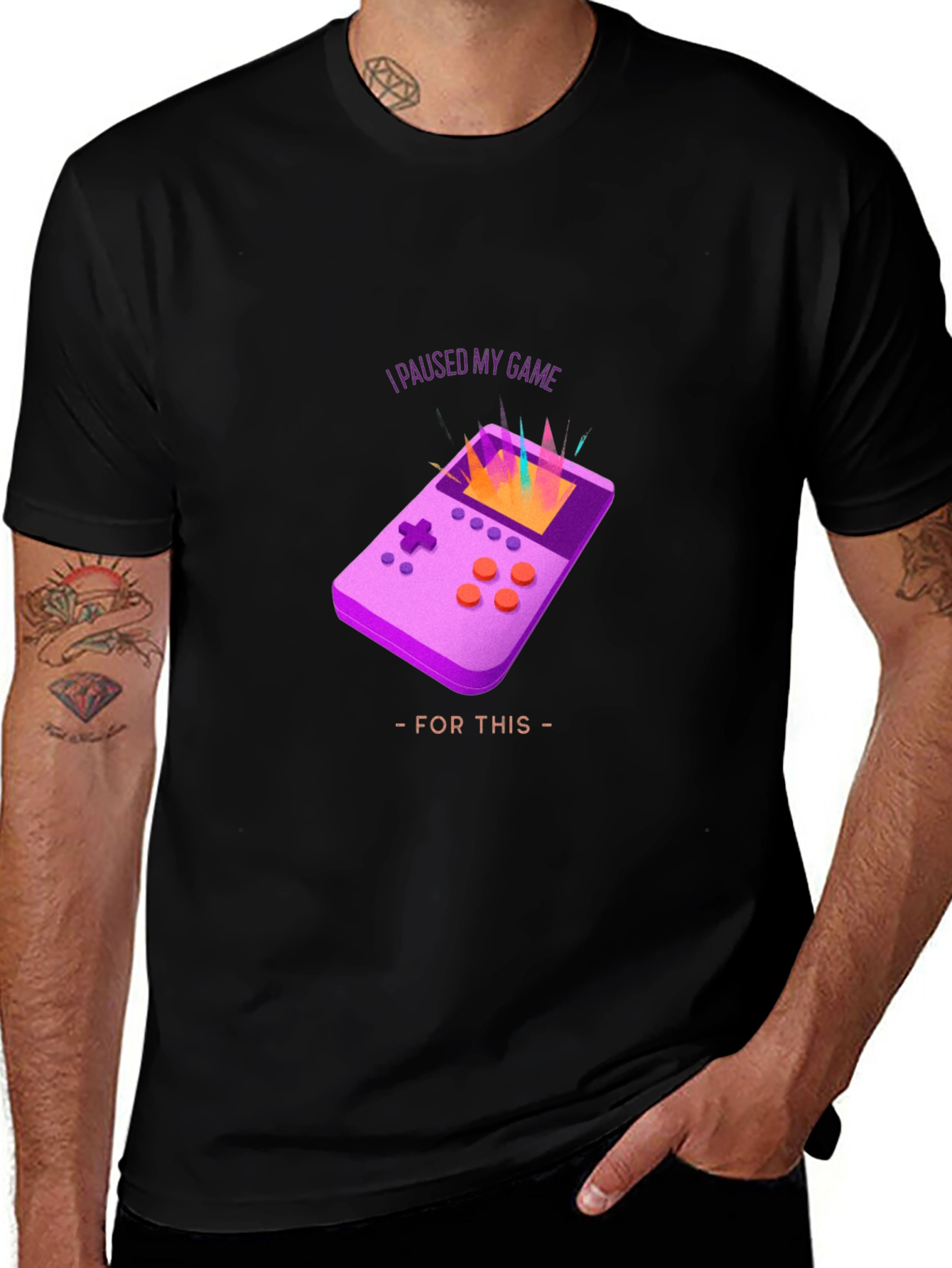 Gamer Tee: I Paused My Game For This - Retro Console Style