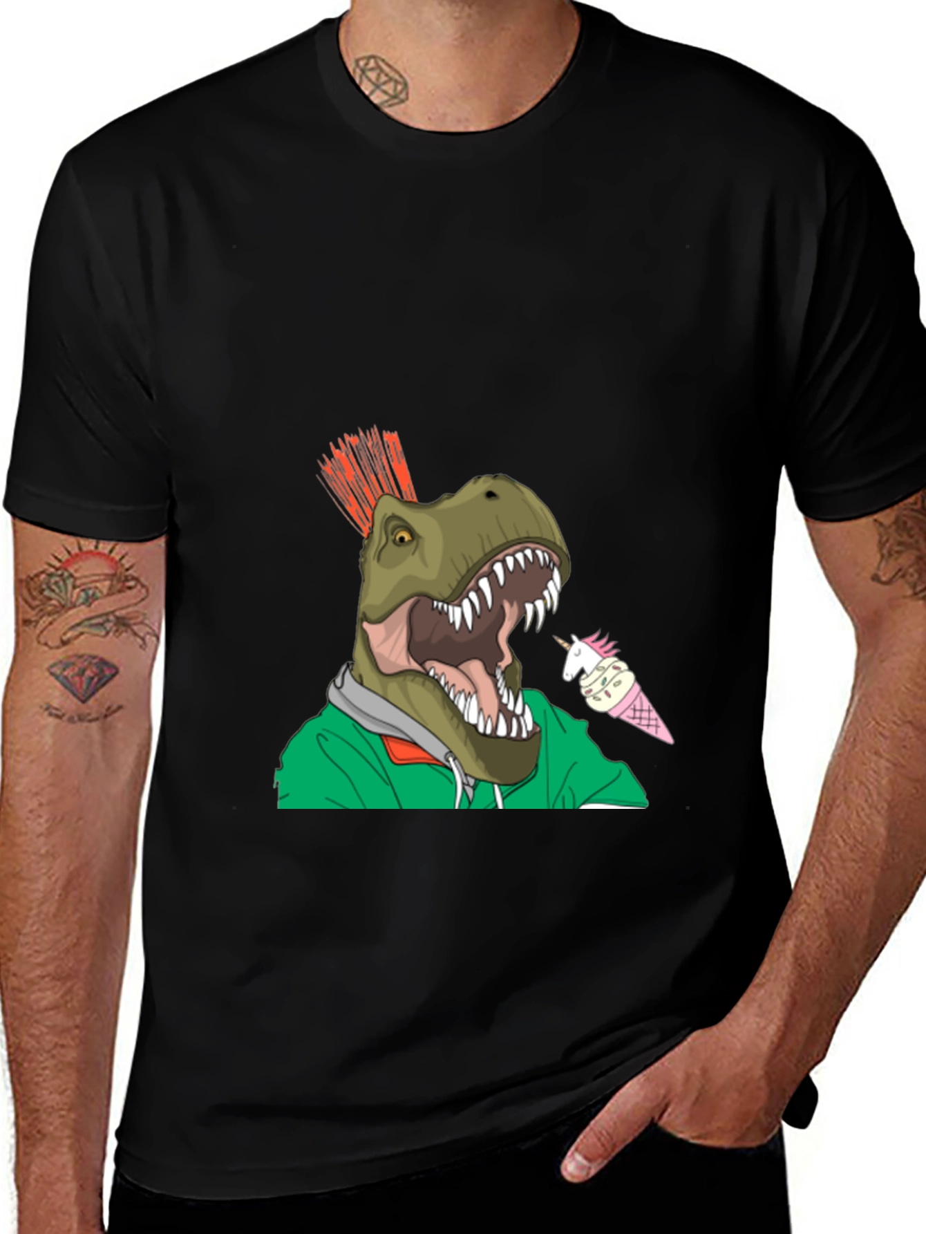 Variant 8 of Dino Punk T-Shirt - Funny T-Rex Graphic Tee