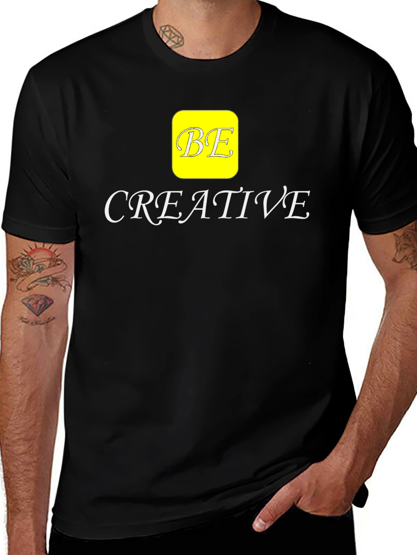 Variant 13 of Be Creative Black Graphic Tee