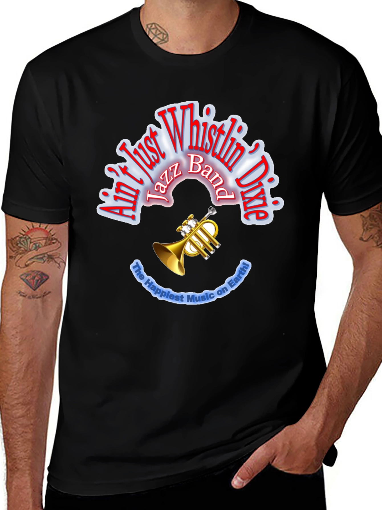Ain't Just Whistlin' Dixie Jazz Band T-Shirt