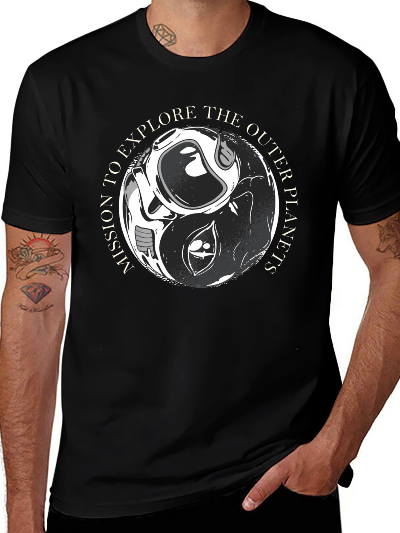 Variant 17 of Mission to Explore Outer Planets Graphic T-Shirt