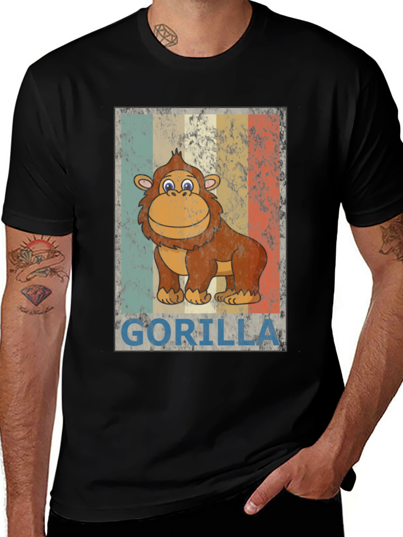Variant 6 of Retro Gorilla Graphic Tee