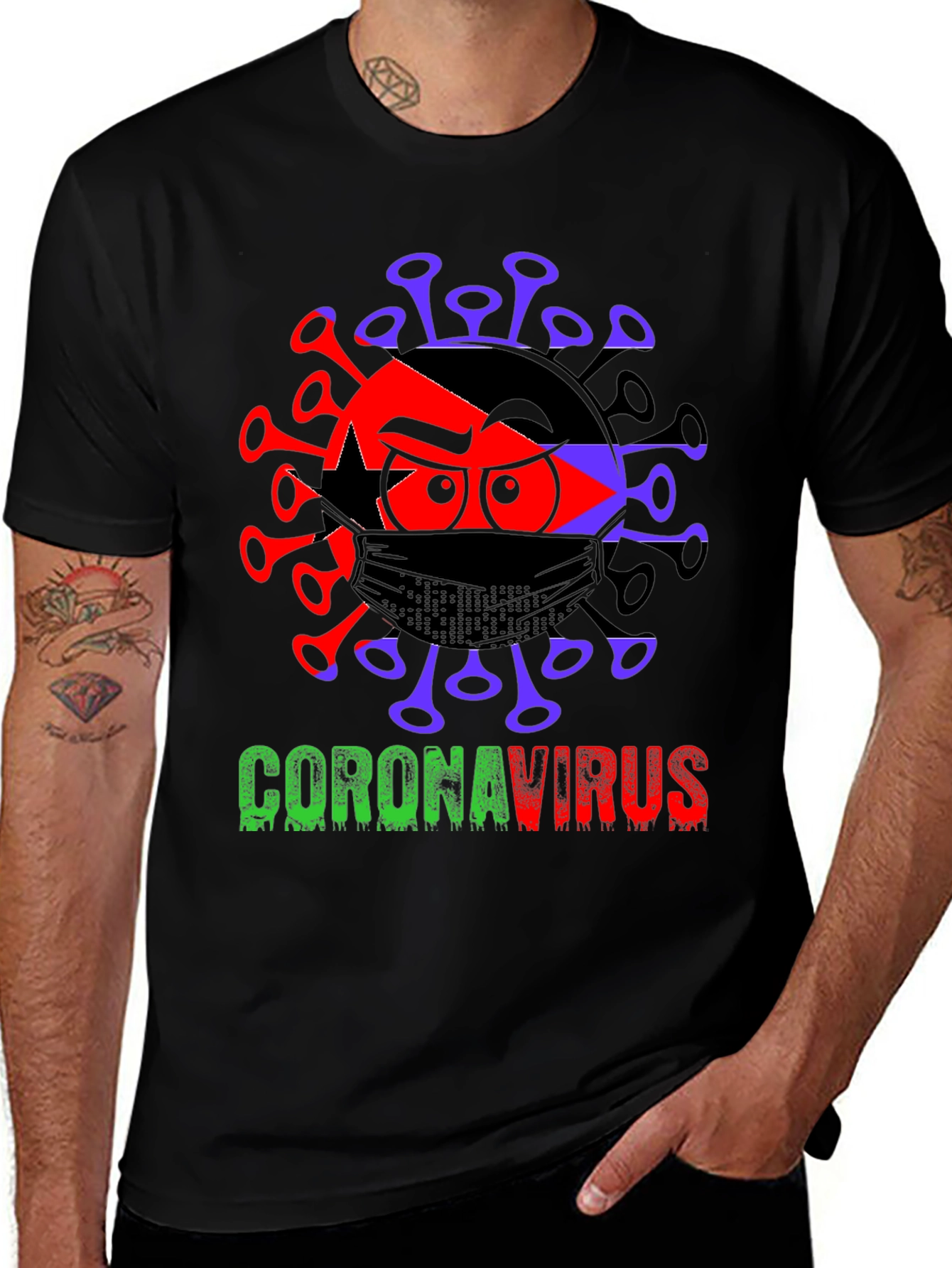 Variant 14 of Coronavirus T-Shirt - Novelty Graphic Tee
