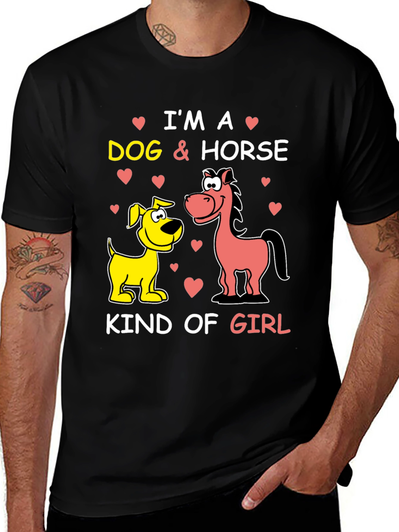 Variant 30 of Dog & Horse Kind of Girl Graphic Tee