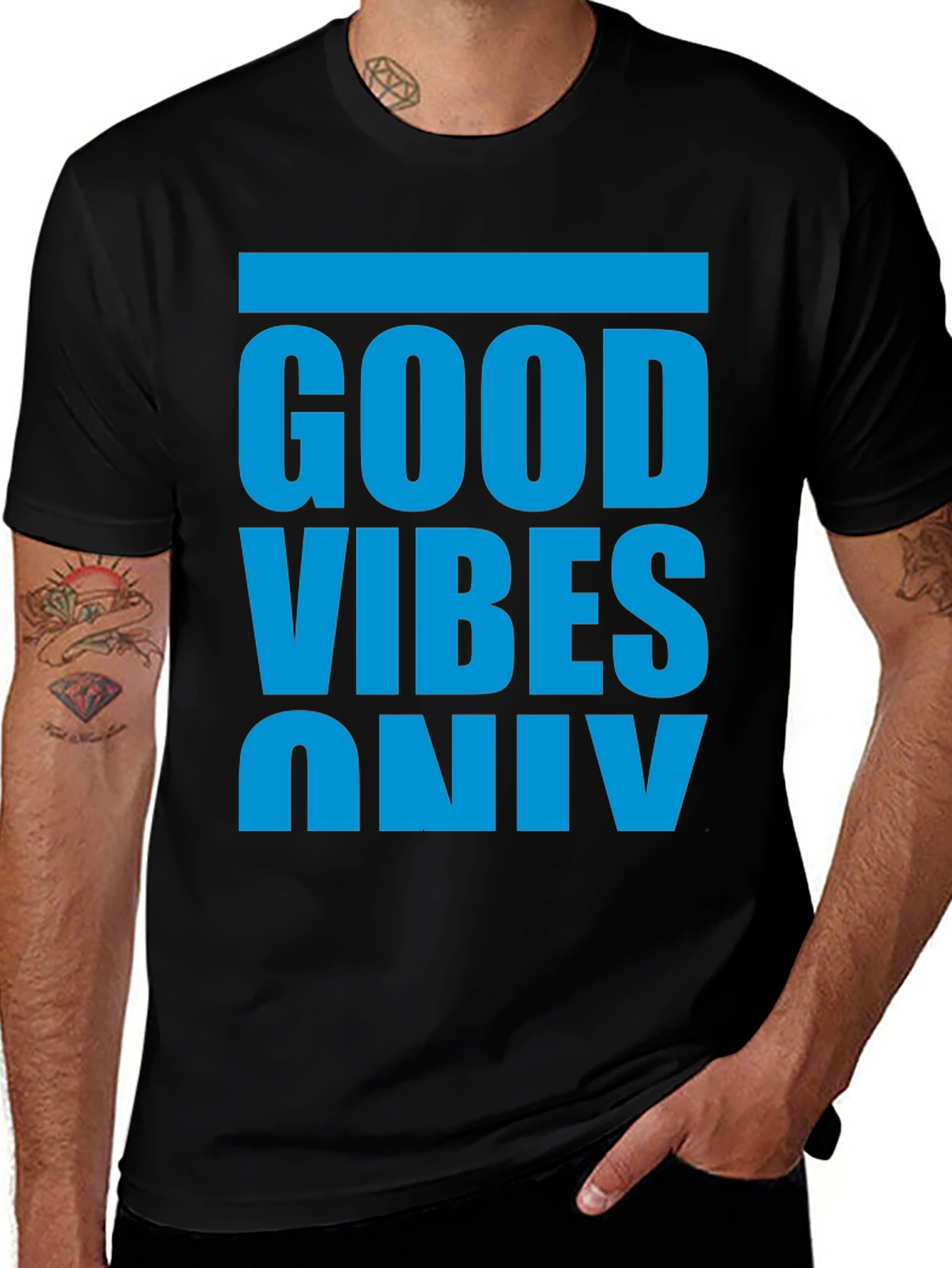 Variant 12 of Good Vibes Only T-Shirt - Casual Graphic Tee