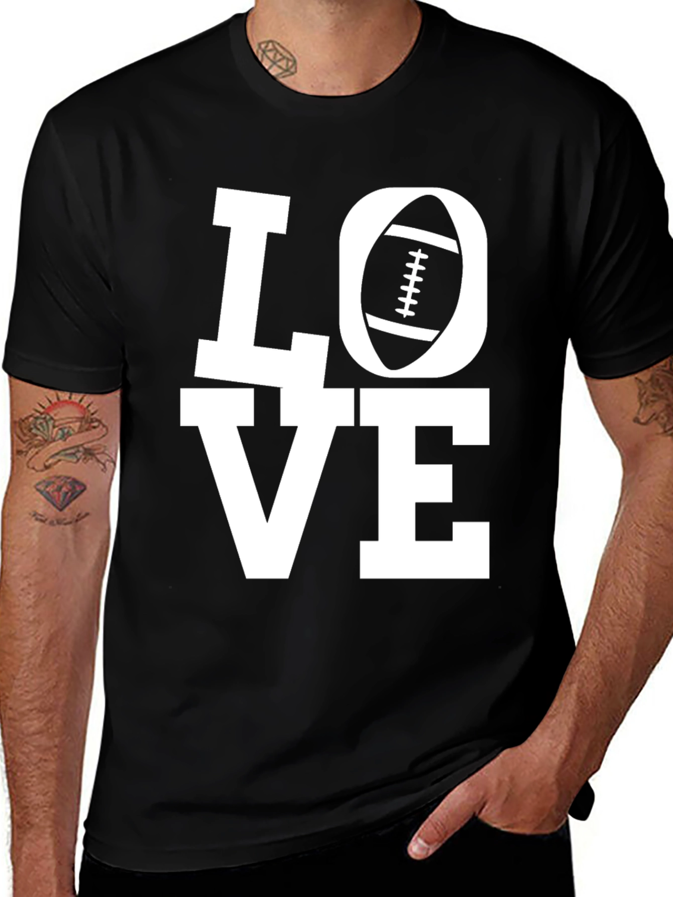 Variant 24 of Football Love Graphic T-Shirt