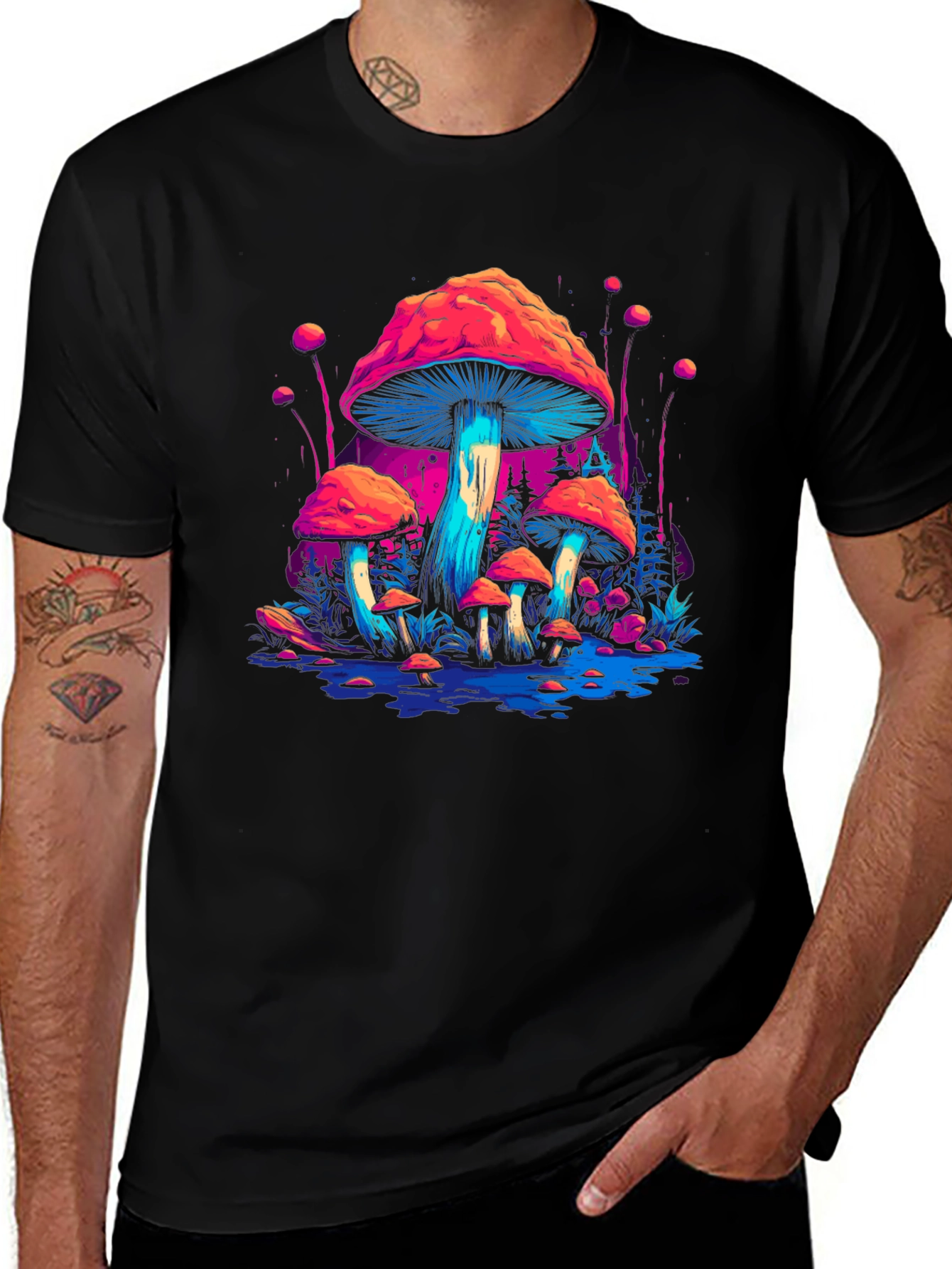 Variant 5 of Psychedelic Mushroom T-Shirt