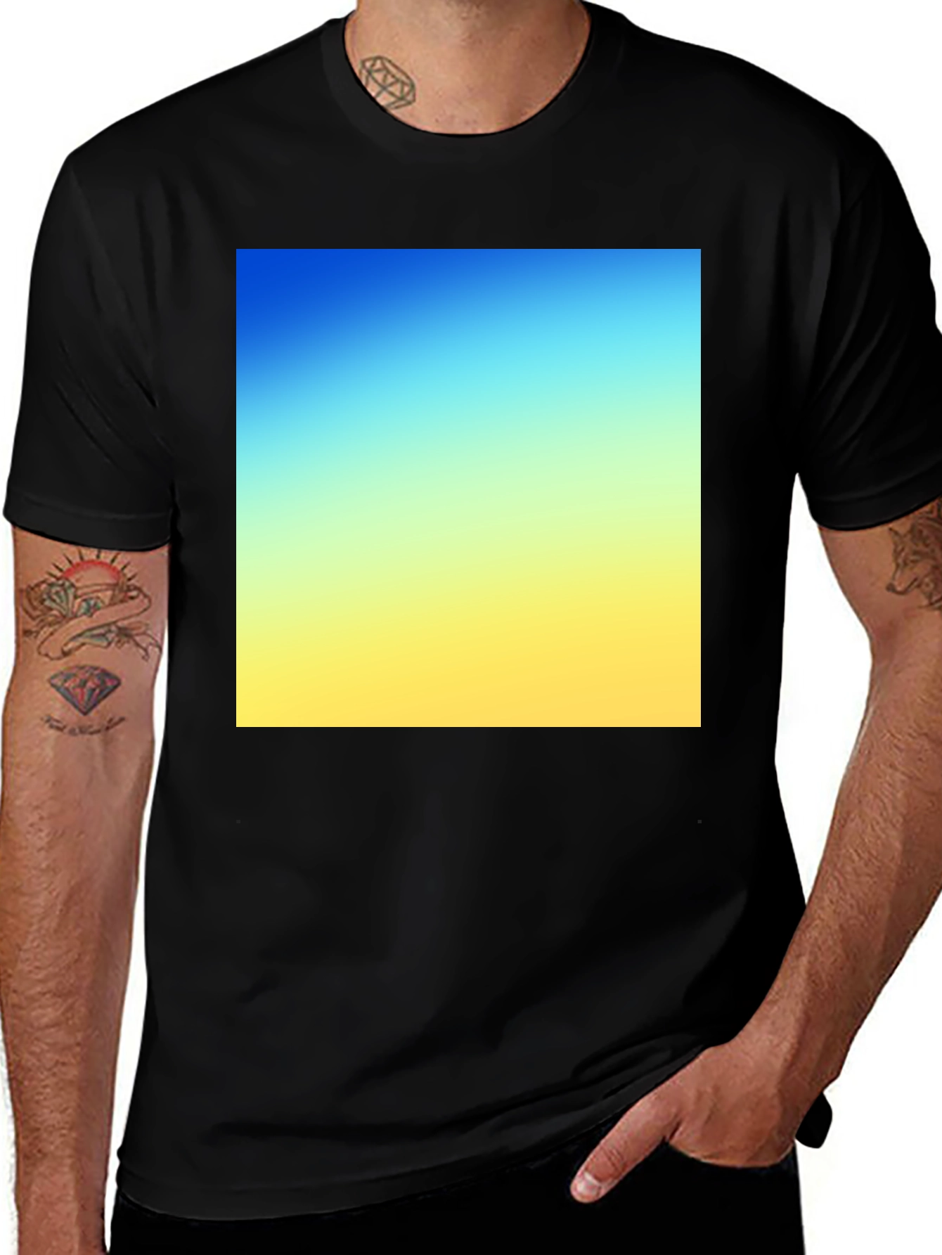 Variant 6 of Gradient Square Tee - Stylish Everyday Wear