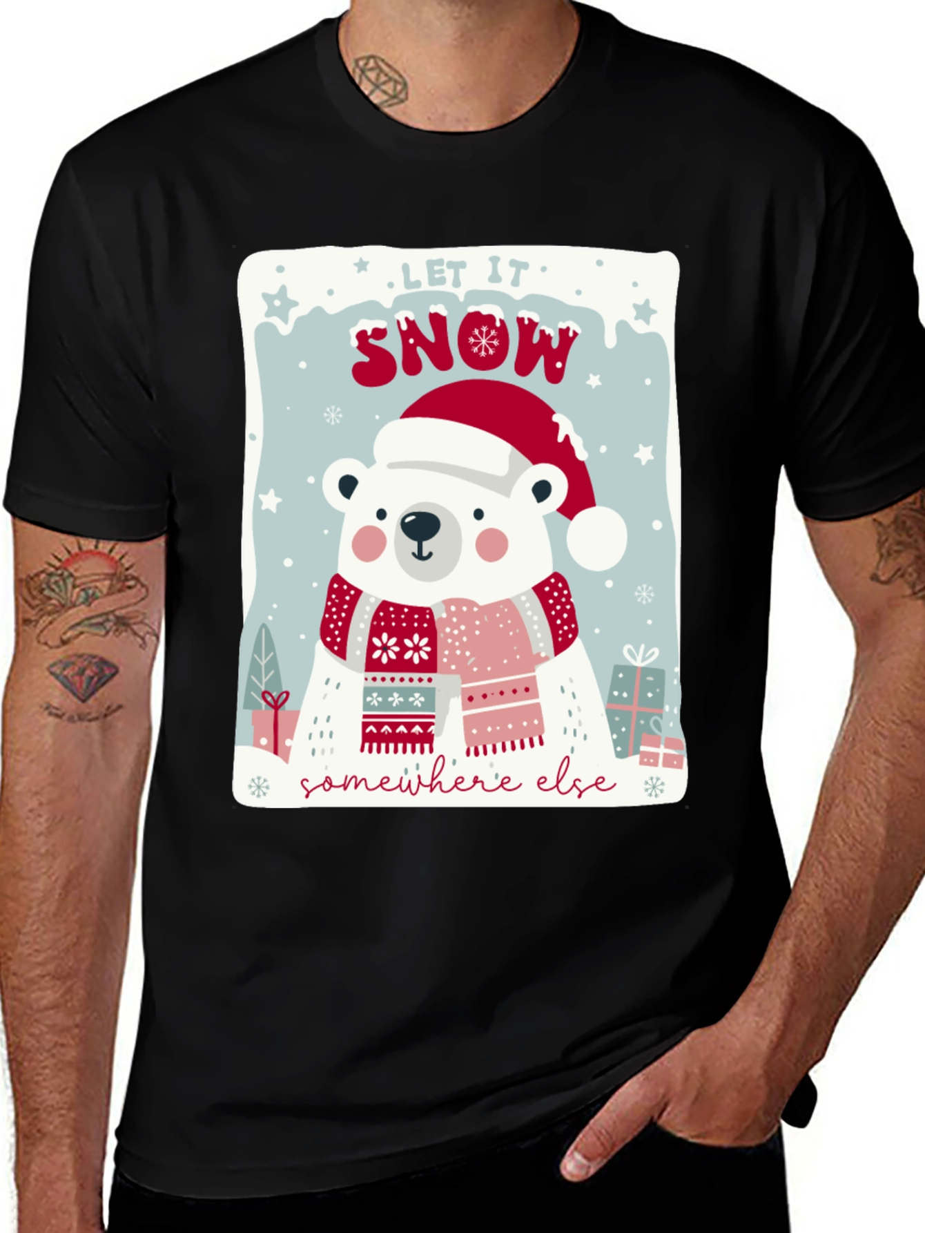 Variant 15 of Let It Snow Bear Graphic Tee