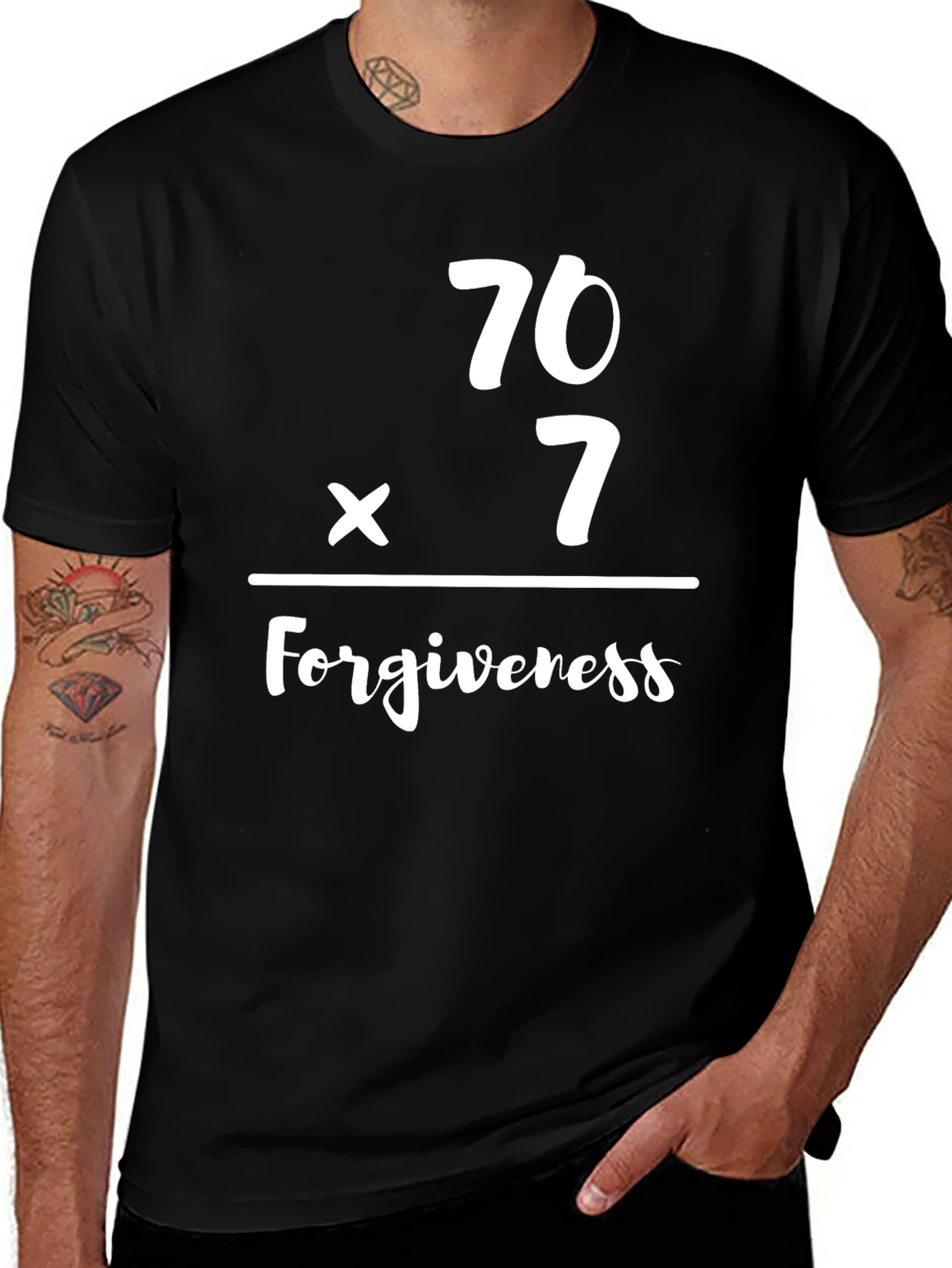 70x7 Forgiveness Graphic Tee - Black