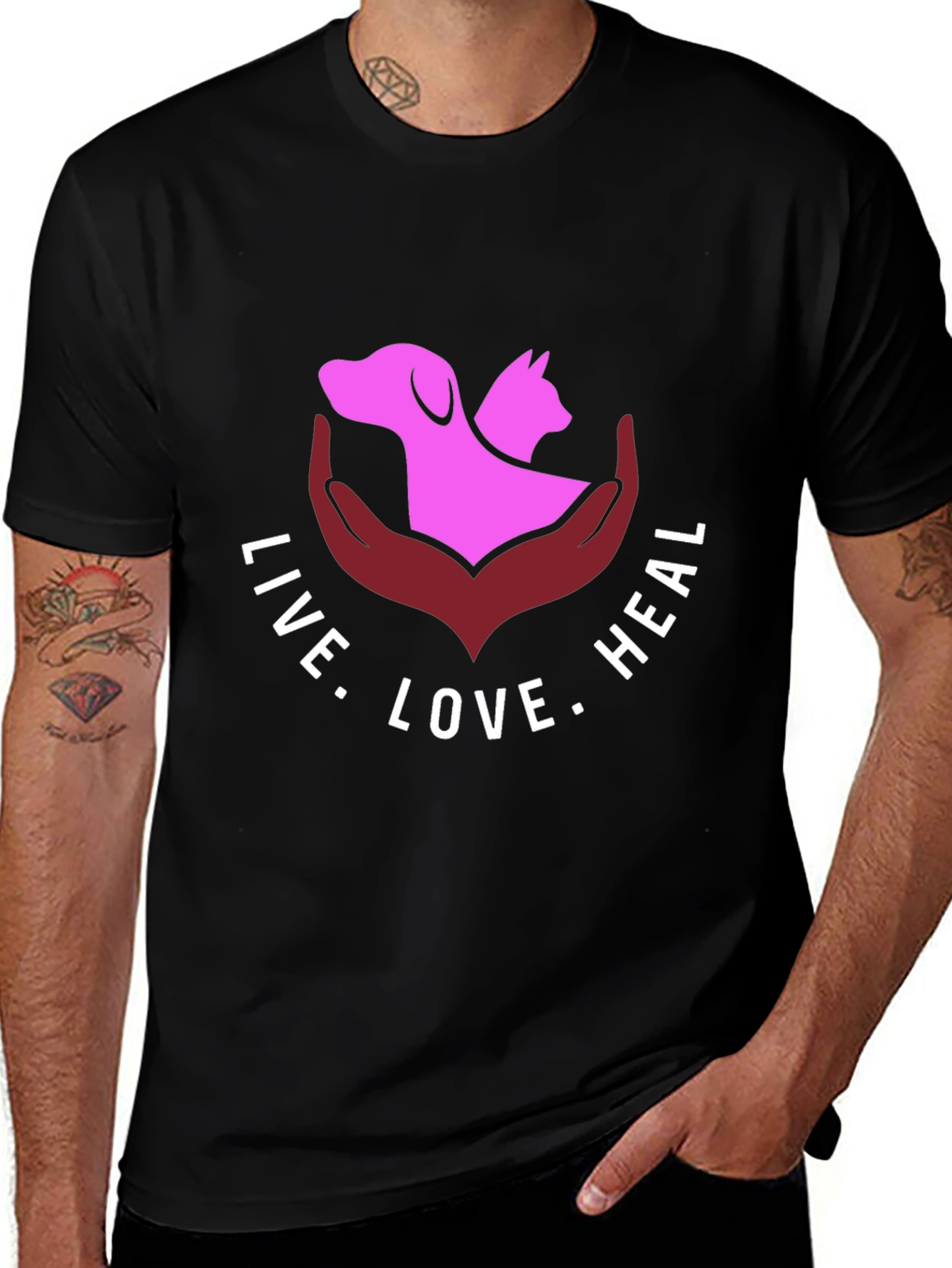 Variant 24 of Live Love Heal Pet T-Shirt
