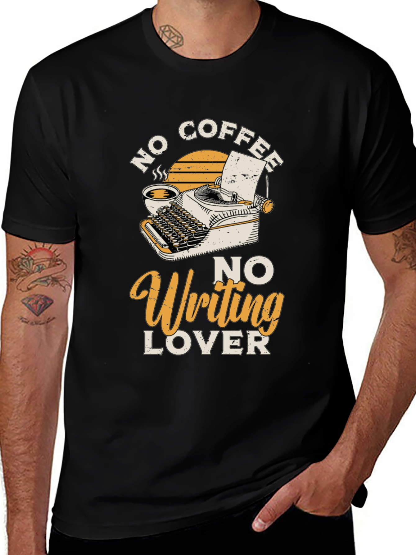 Variant 29 of No Coffee No Writing Lover Graphic T-Shirt