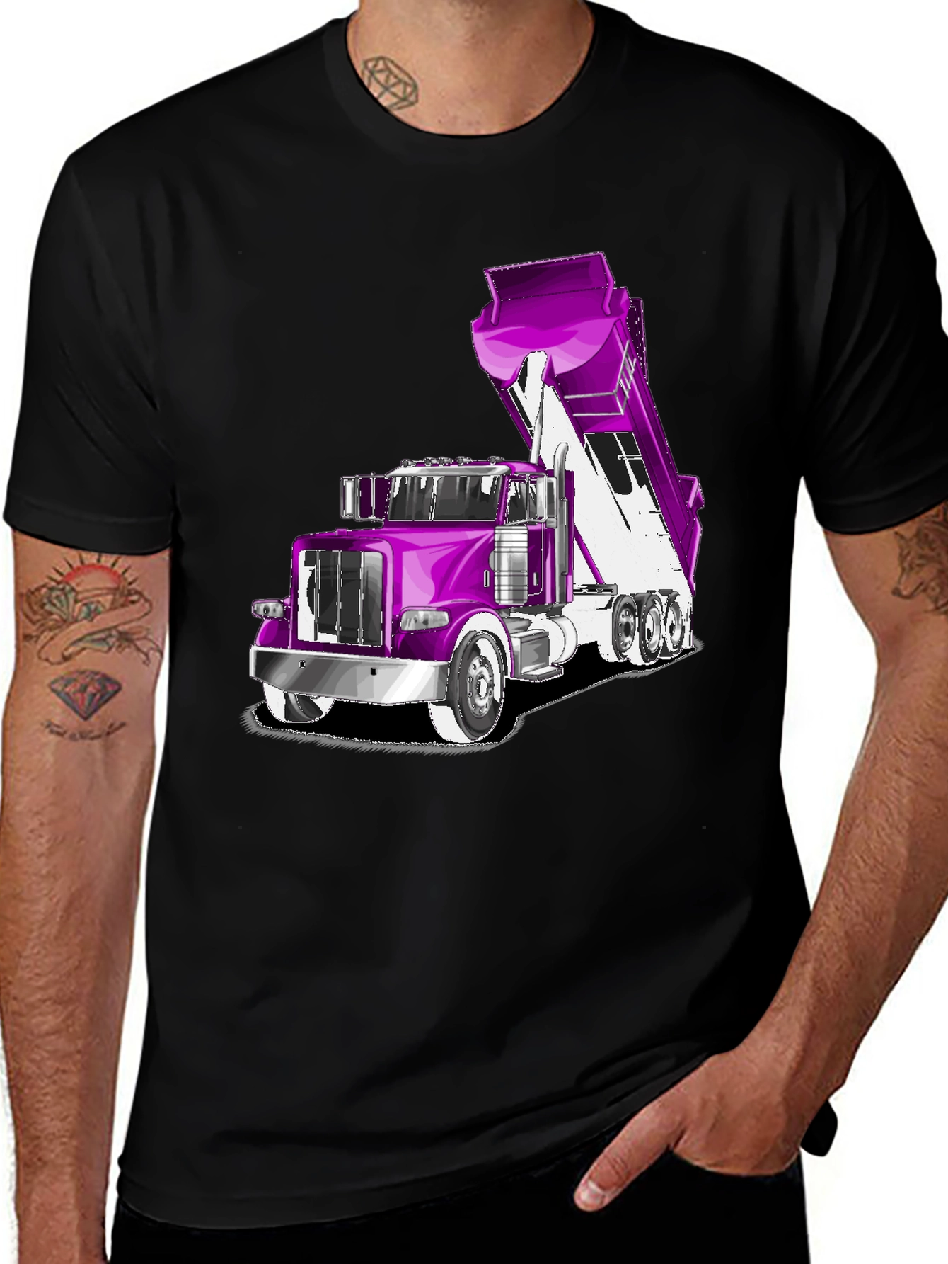 Variant 28 of Truck Graphic T-Shirt - Black