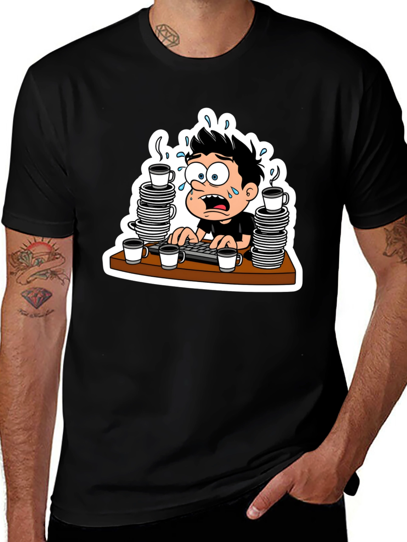 Variant 25 of Stressed Cartoon Graphic Tee