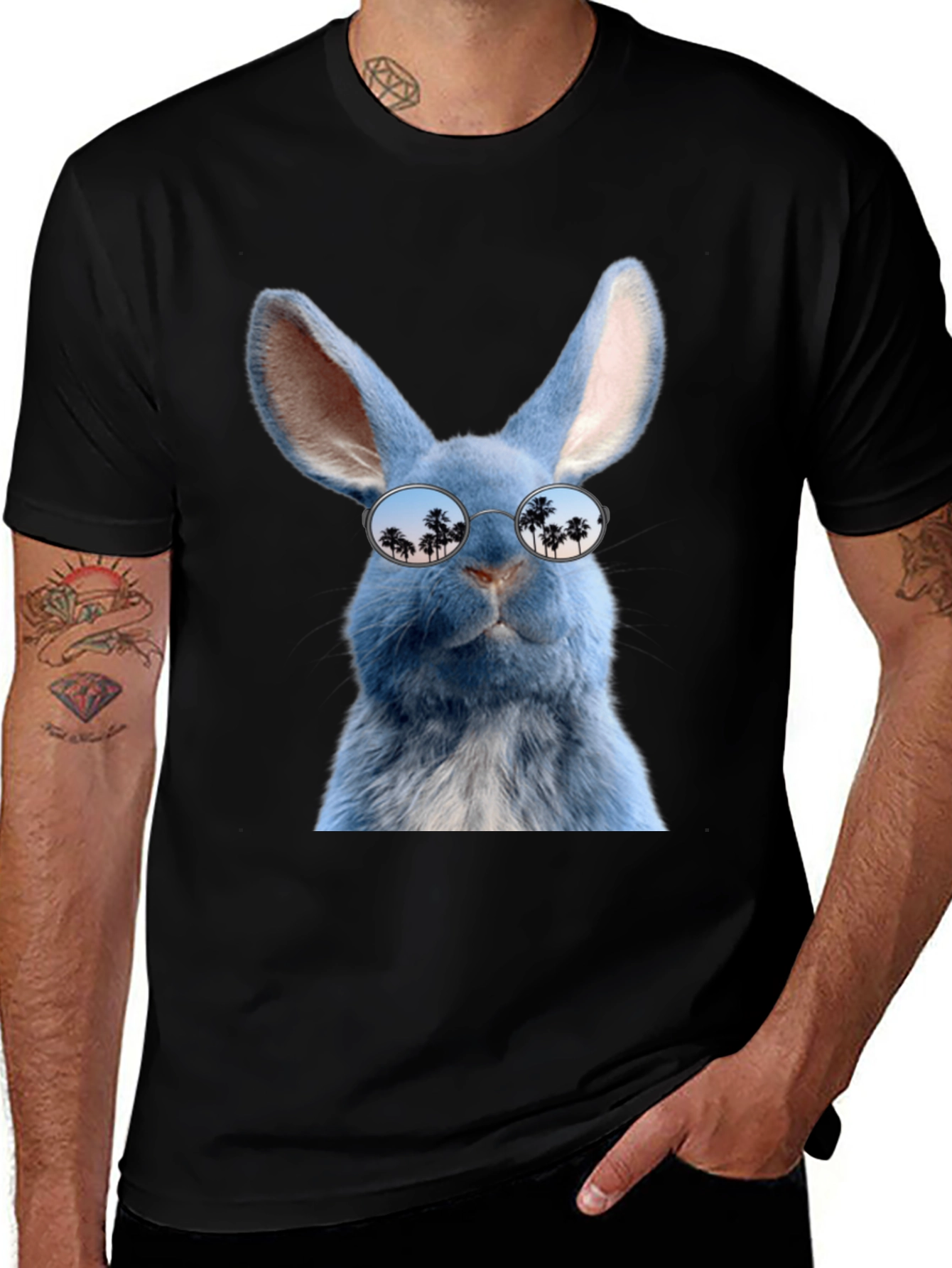 Variant 28 of Cool Blue Bunny T-Shirt