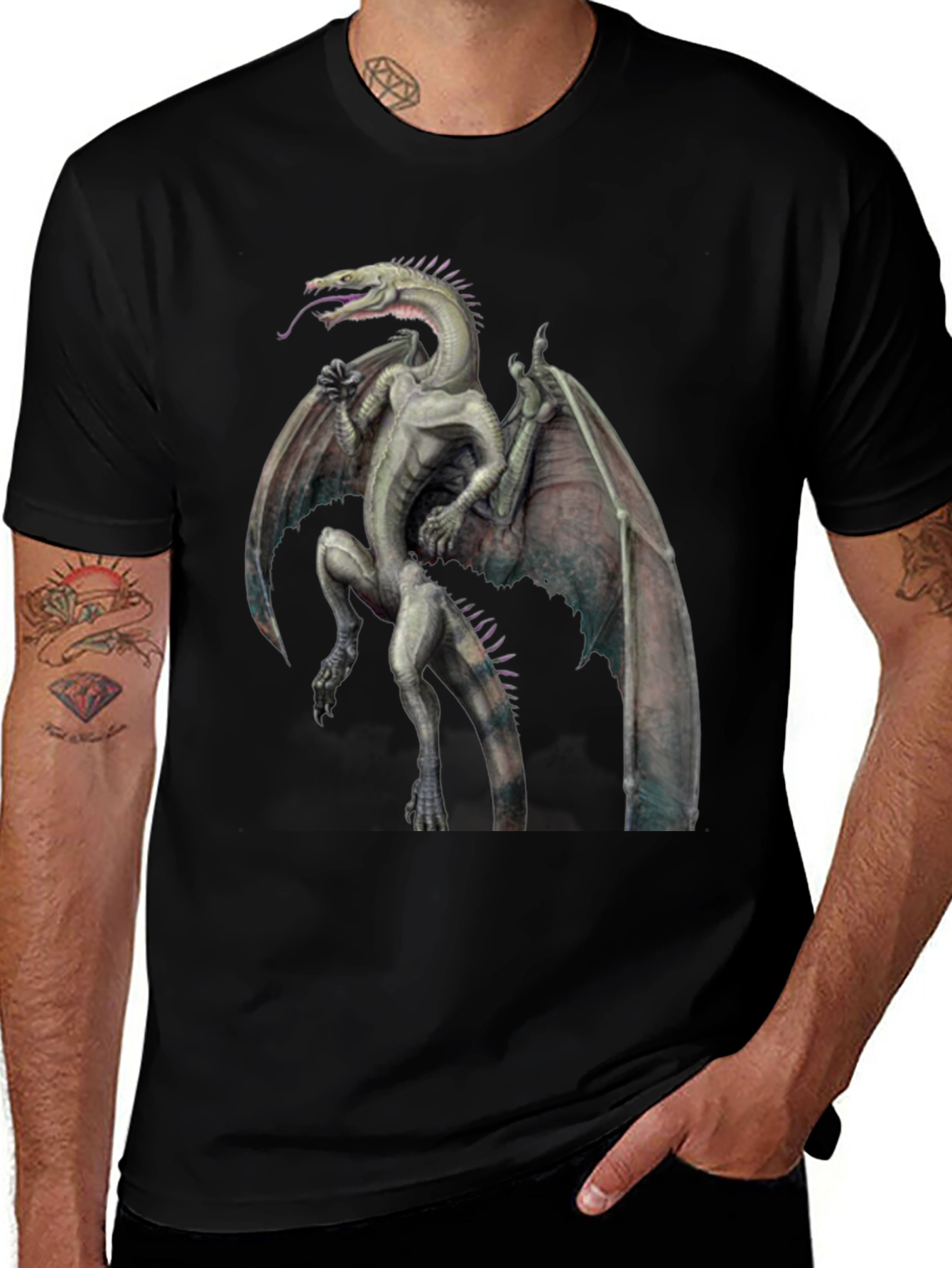 Variant 28 of Dragon Graphic Tee - Fantasy Creature T-Shirt