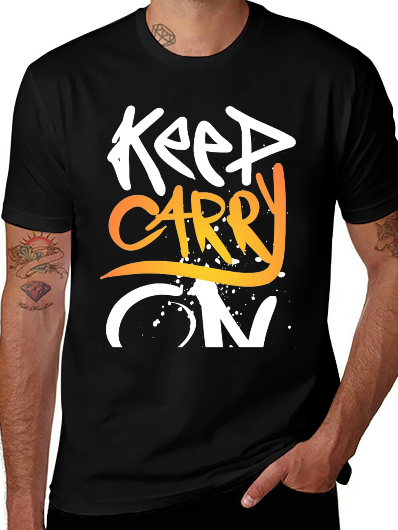 Variant 17 of Keep Carry On Graphic Tee - Black