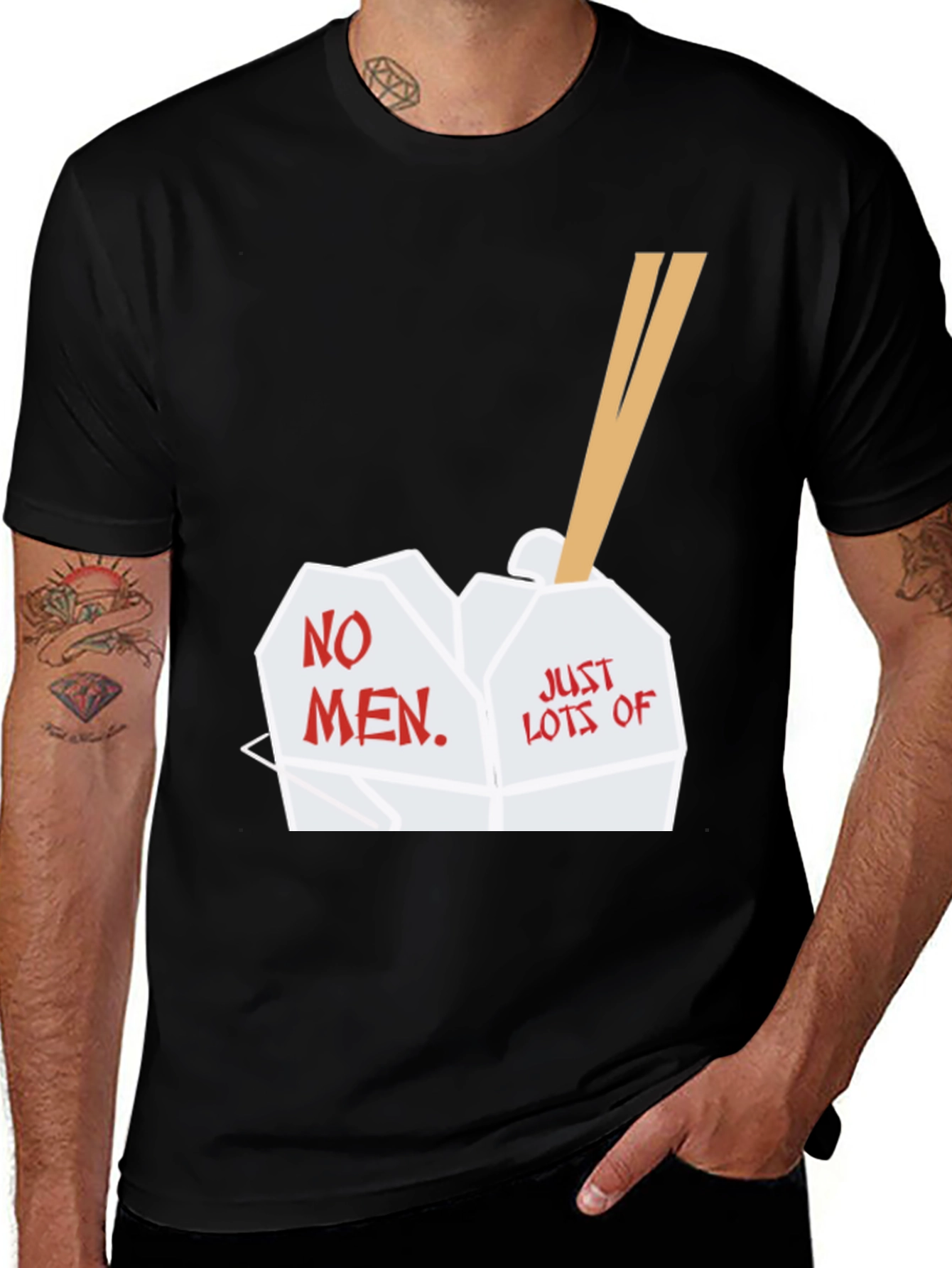 Variant 2 of No Men, Just Lots of Food Graphic T-Shirt