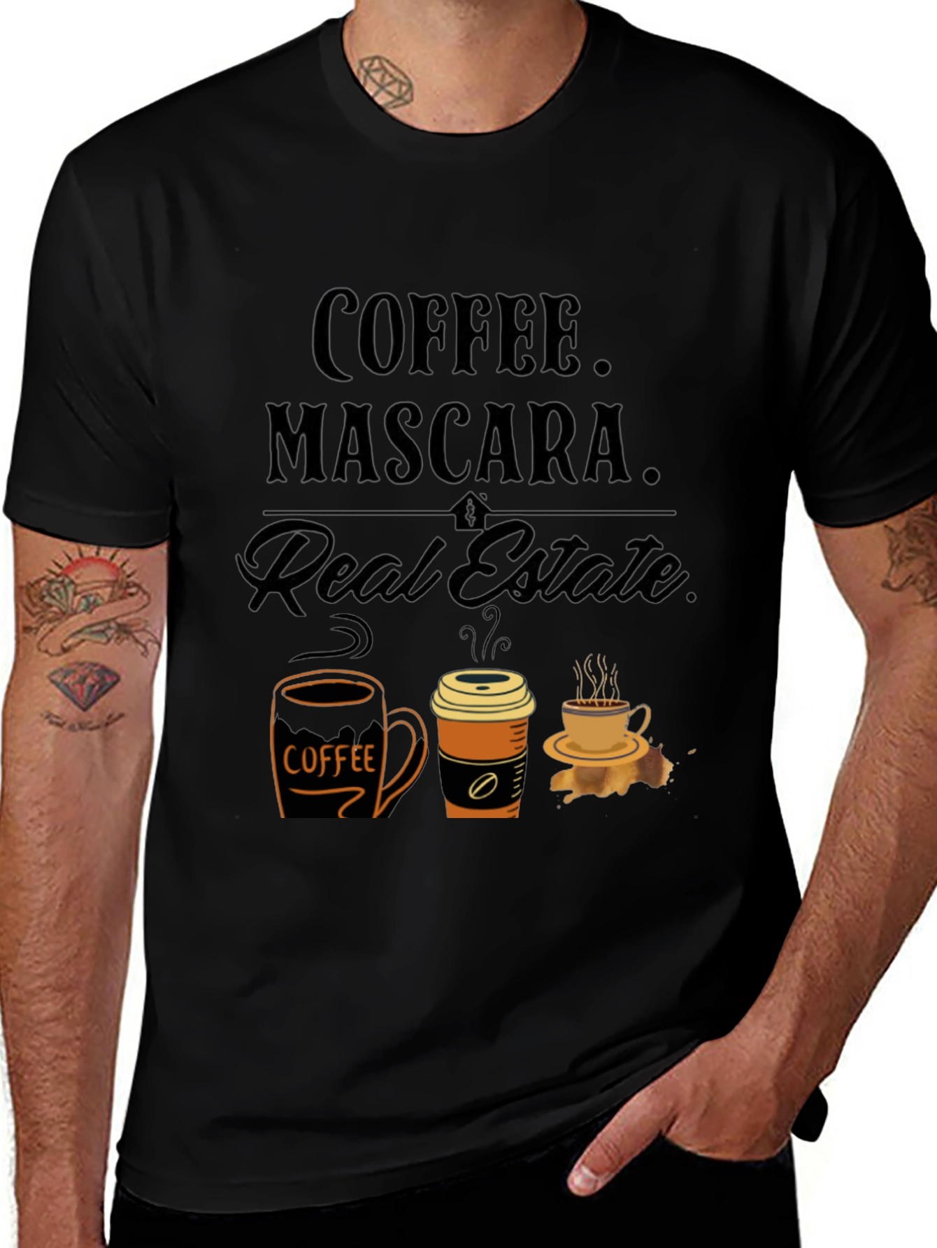 Variant 14 of Coffee Mascara Real Estate T-Shirt