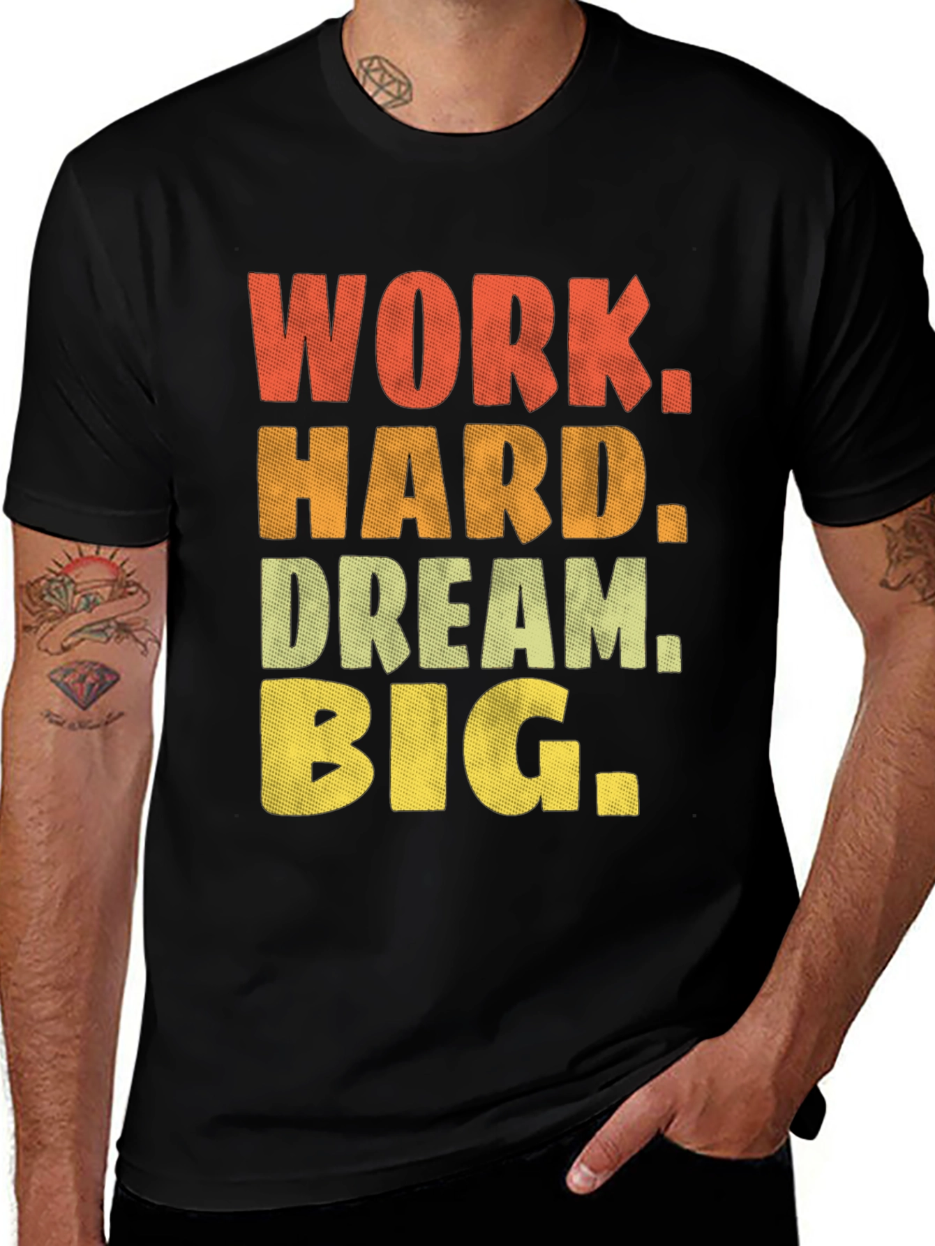 Variant 2 of Work Hard, Dream Big Black T-Shirt