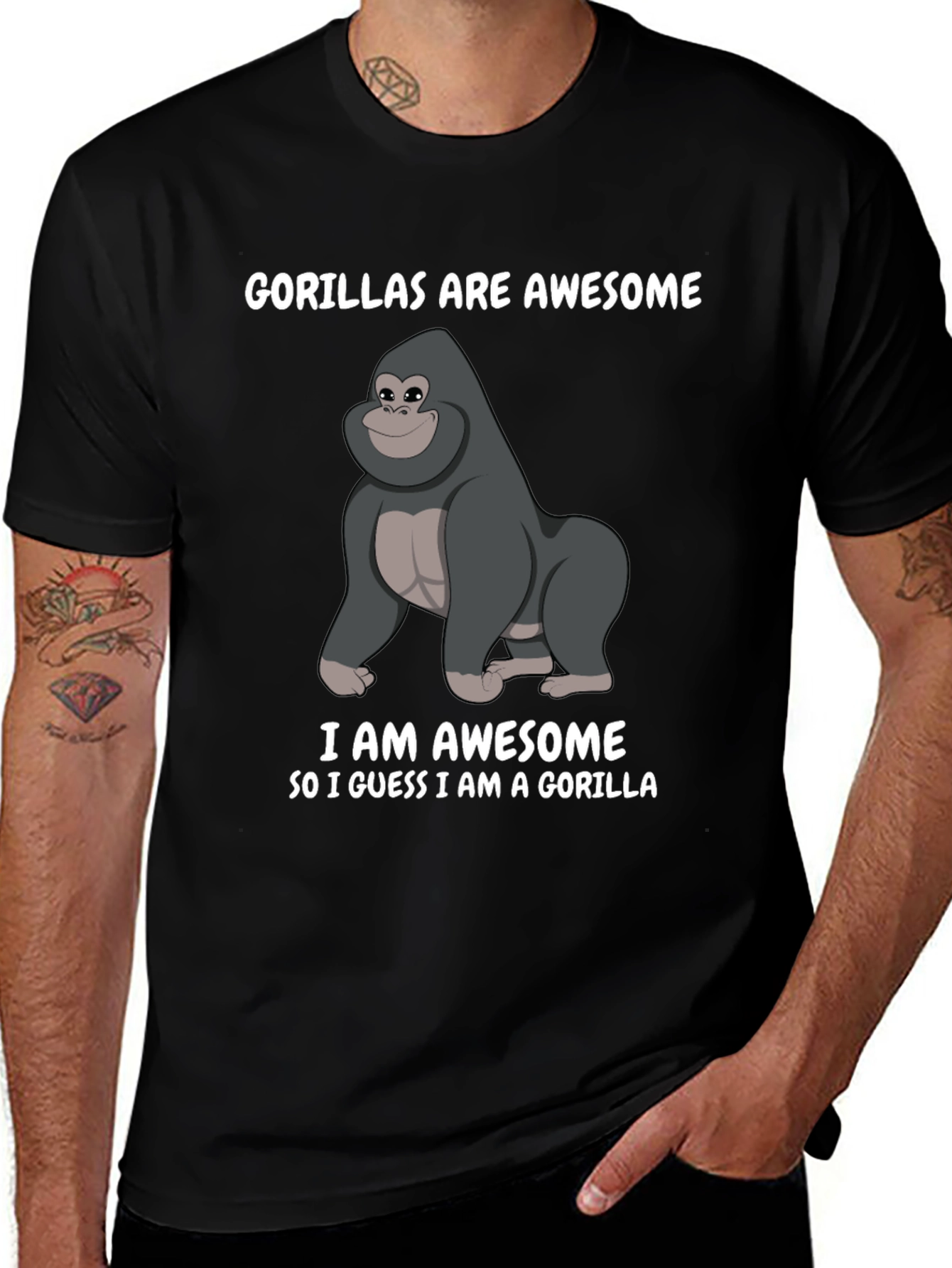 Variant 27 of Gorilla Awesome Graphic T-Shirt