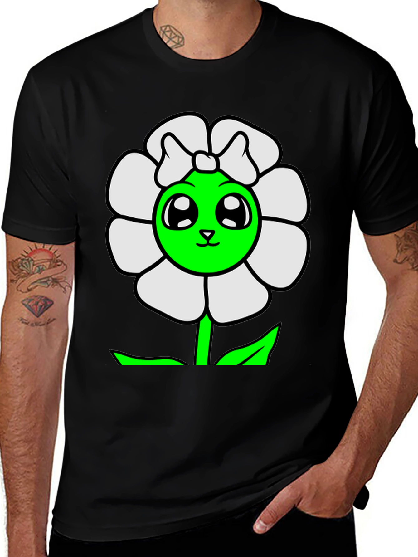 Variant 28 of Cute Cartoon Flower Graphic T-Shirt