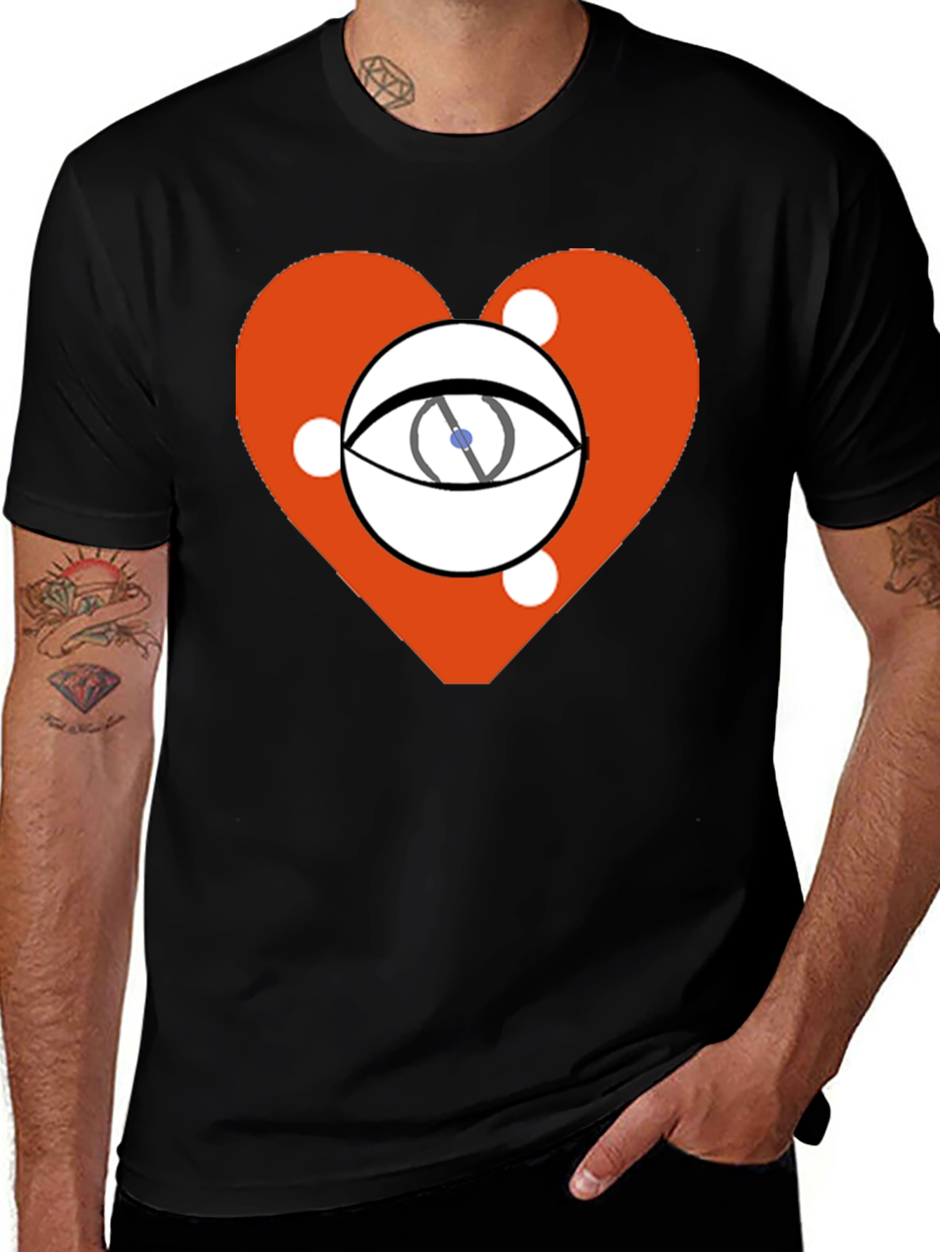 Variant 3 of Eye Heart Graphic Black Tee
