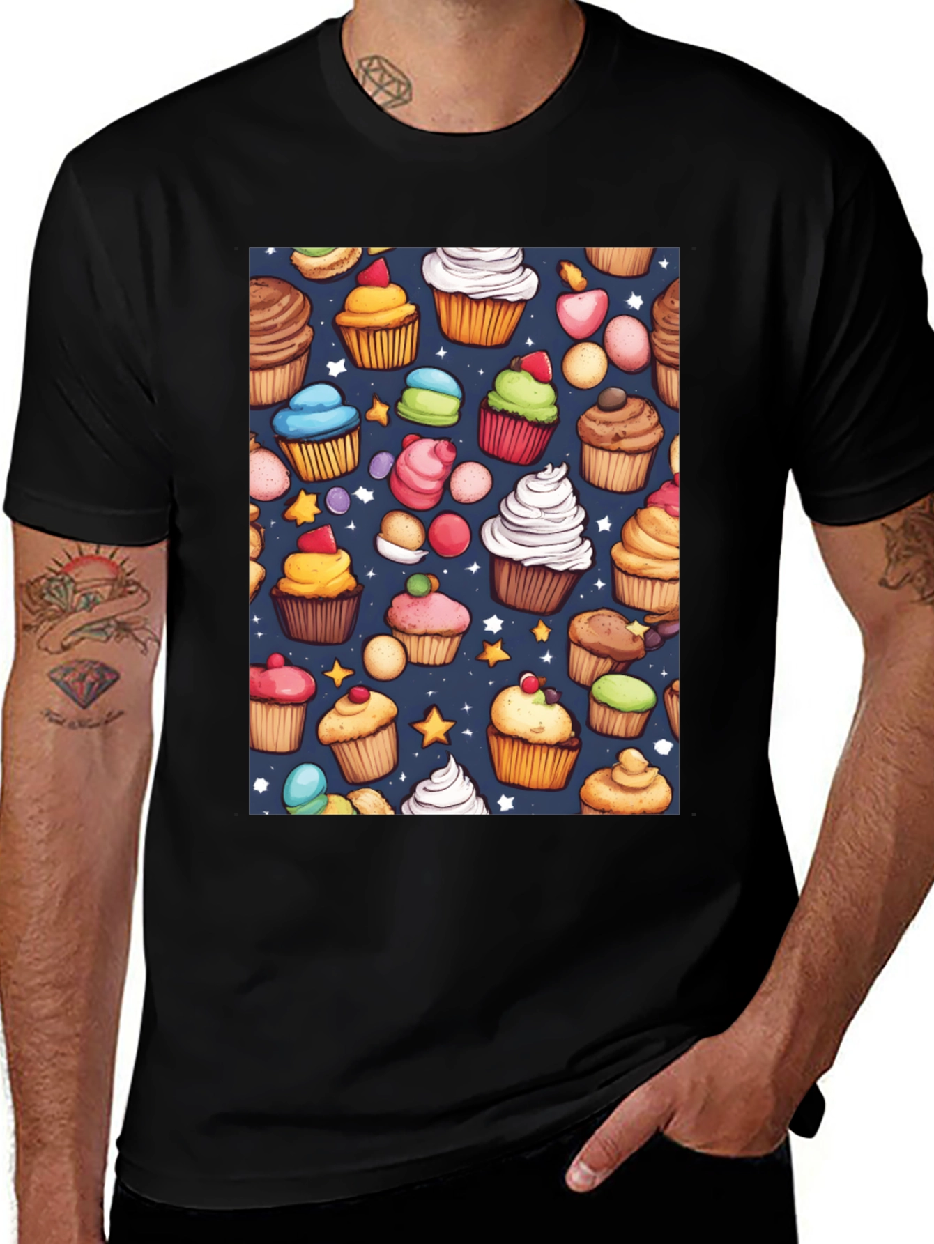 Variant 4 of Cupcake Pattern T-Shirt