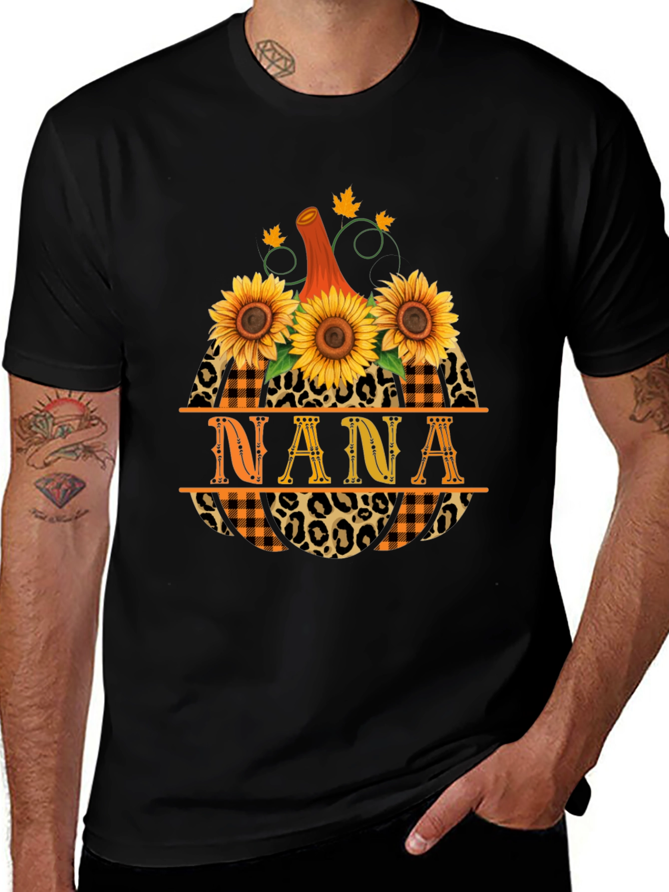 Nana Pumpkin Sunflower Fall Graphic Tee