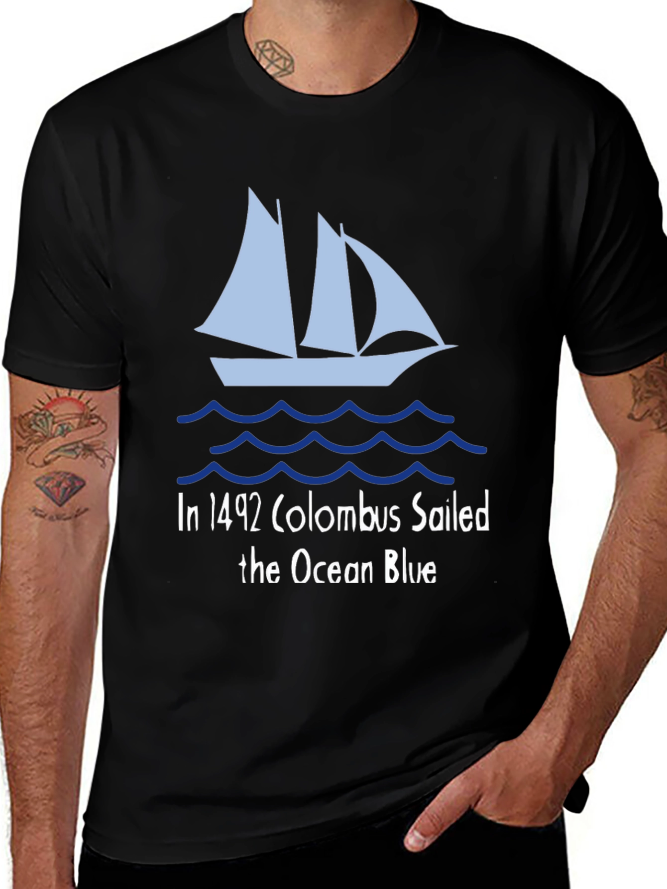 Columbus Sailed in 1492 T-Shirt