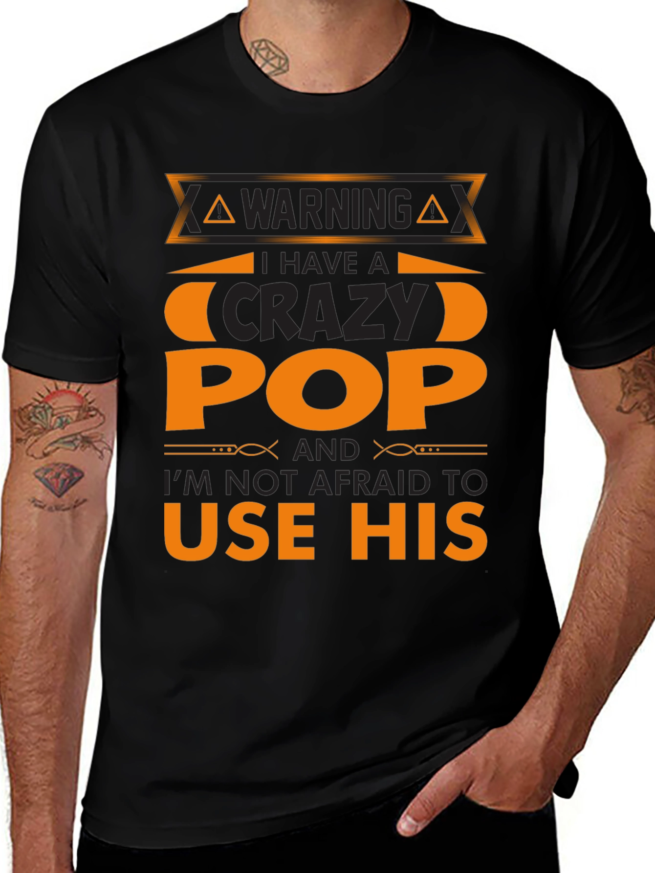 Variant 7 of Warning Crazy Pop T-Shirt - Funny Grandpa Tee