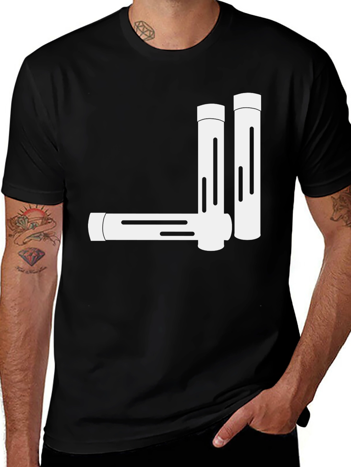 Variant 21 of Modern Graphic T-Shirt - Abstract White Print