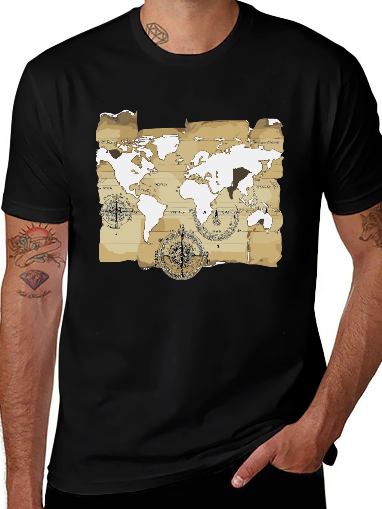 Variant 24 of World Map Graphic T-Shirt
