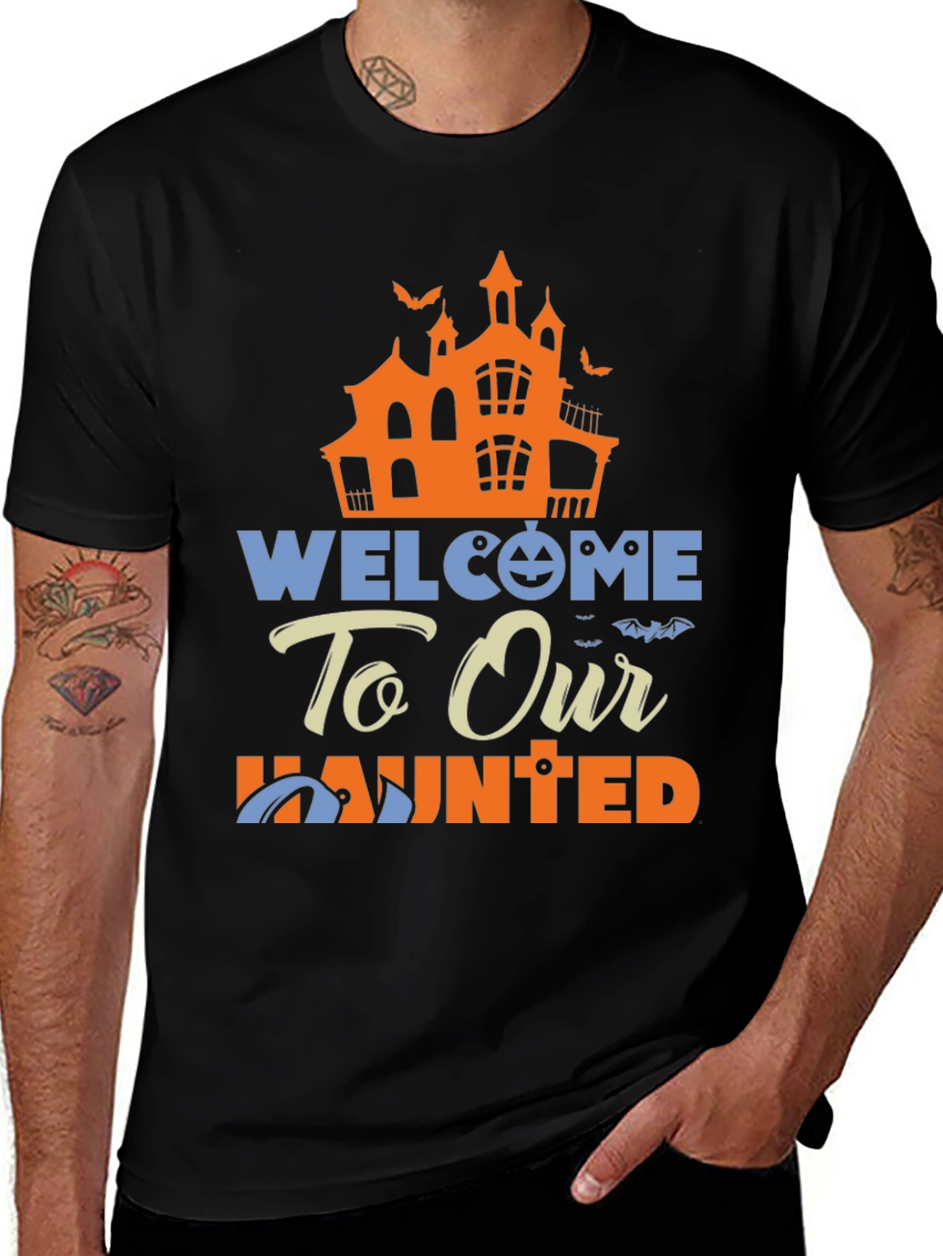 Variant 23 of Halloween Haunted House Graphic Tee
