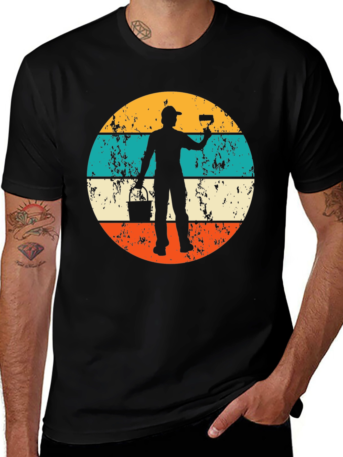 Retro Painter T-Shirt - Cool Vintage Style