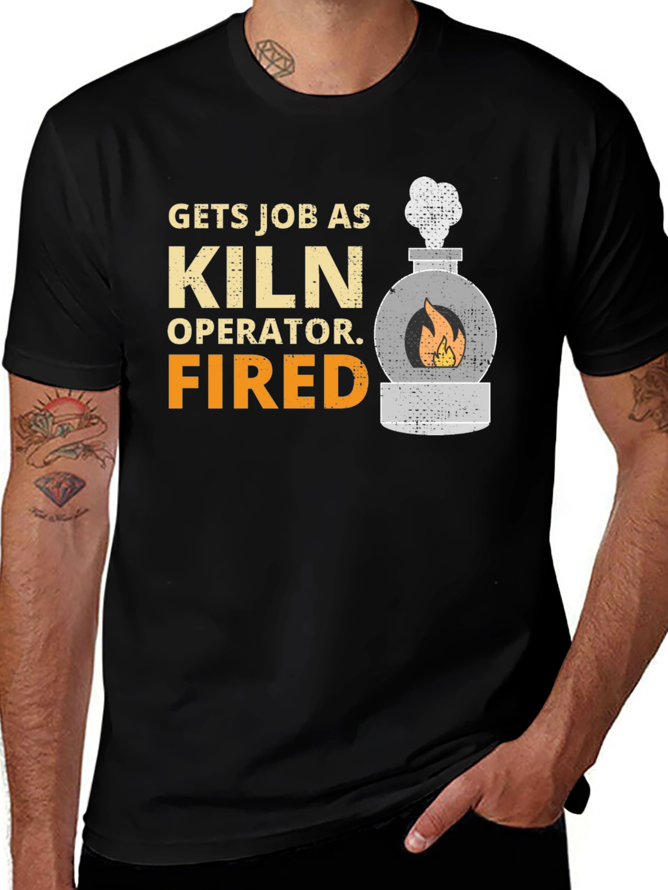 Variant 30 of Kiln Operator Fired T-Shirt - Funny Pottery Tee