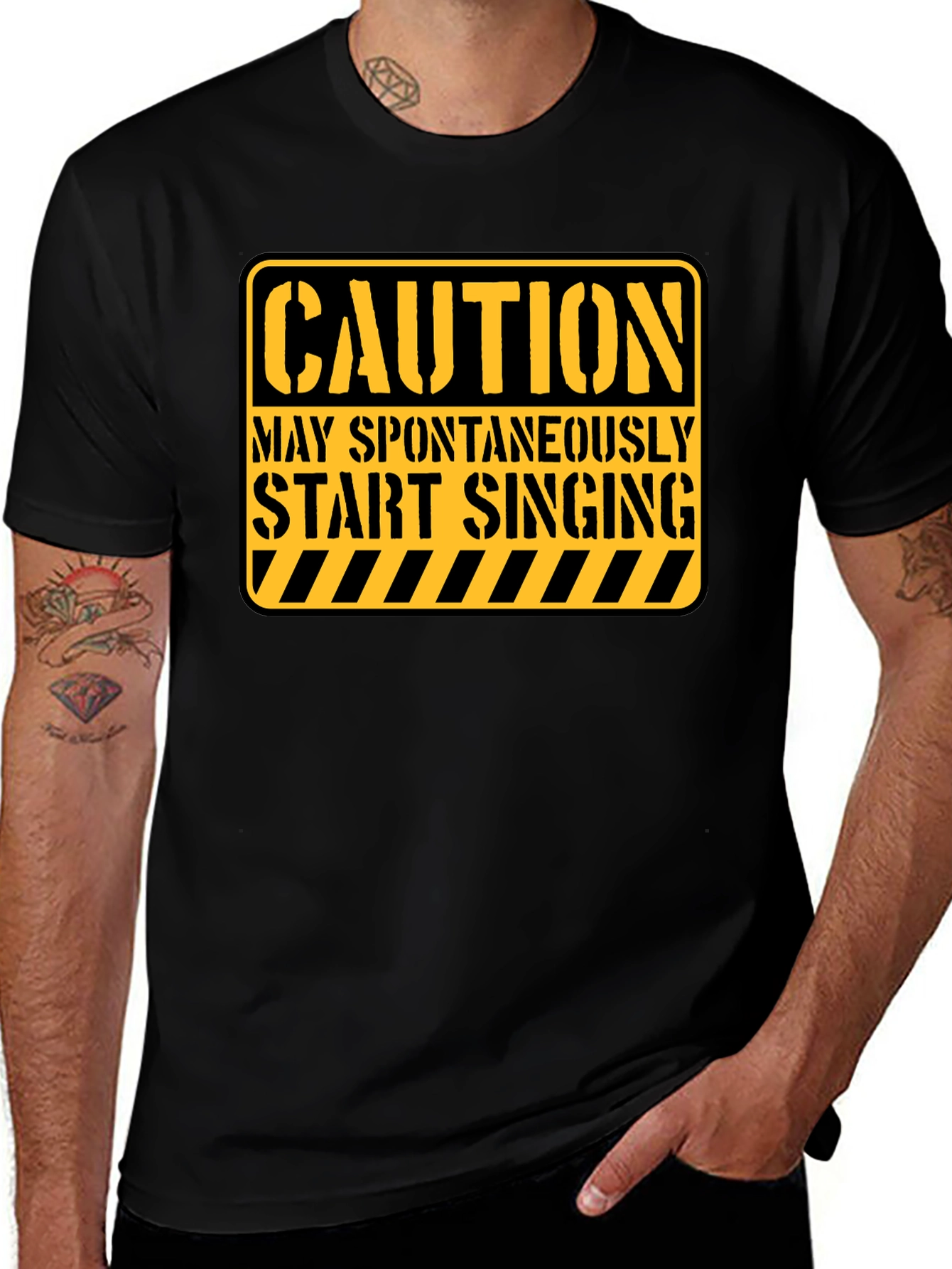 Caution May Spontaneously Start Singing Funny T-Shirt