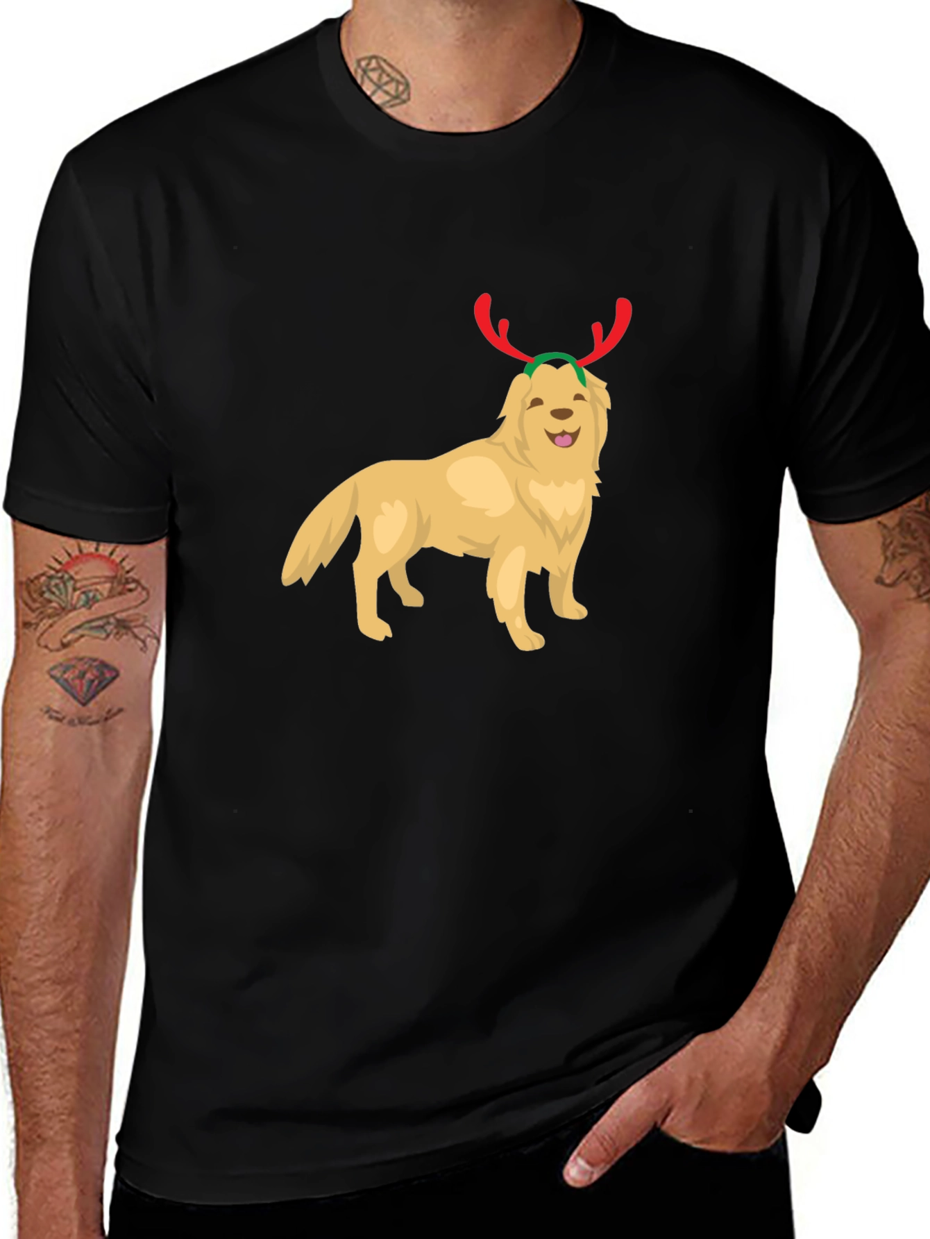 Variant 3 of Festive Dog Graphic Tee