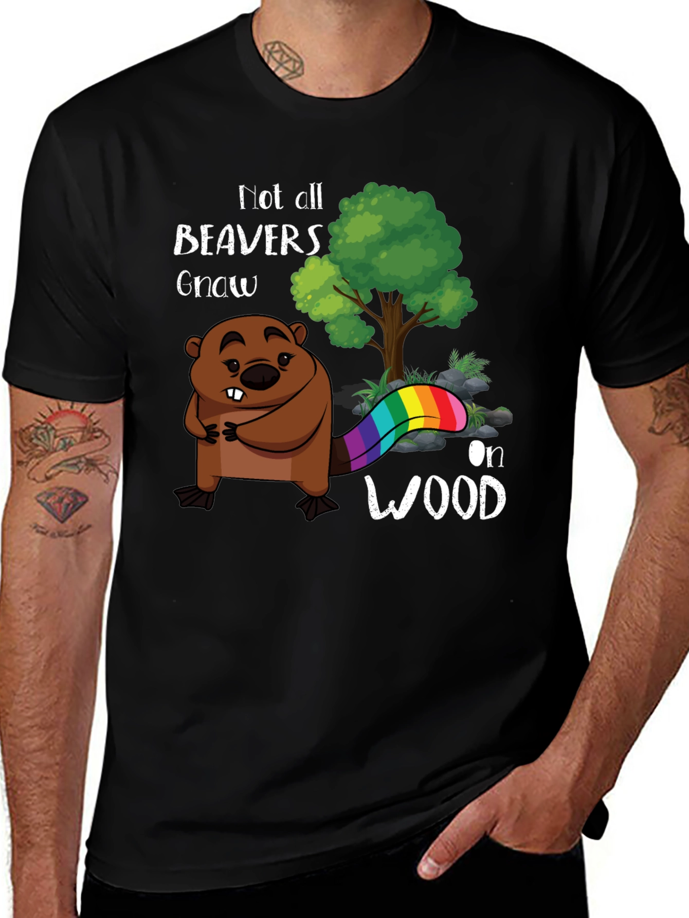 Variant 13 of Funny LGBTQ+ Beaver T-Shirt