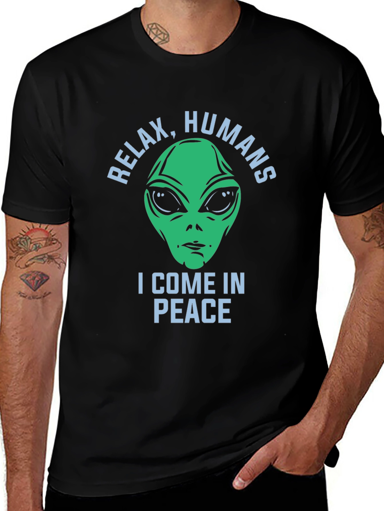 Variant 20 of Relax Humans Alien Graphic T-Shirt