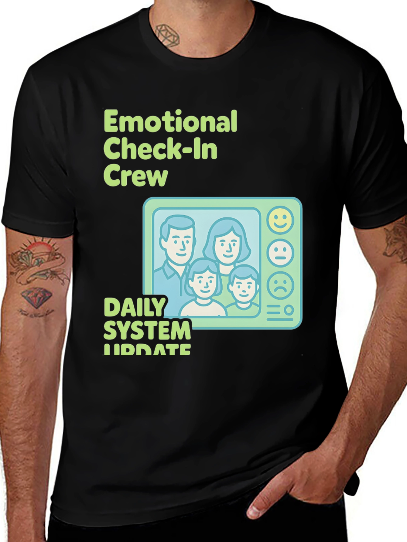 Variant 12 of Emotional Check-In Crew T-Shirt