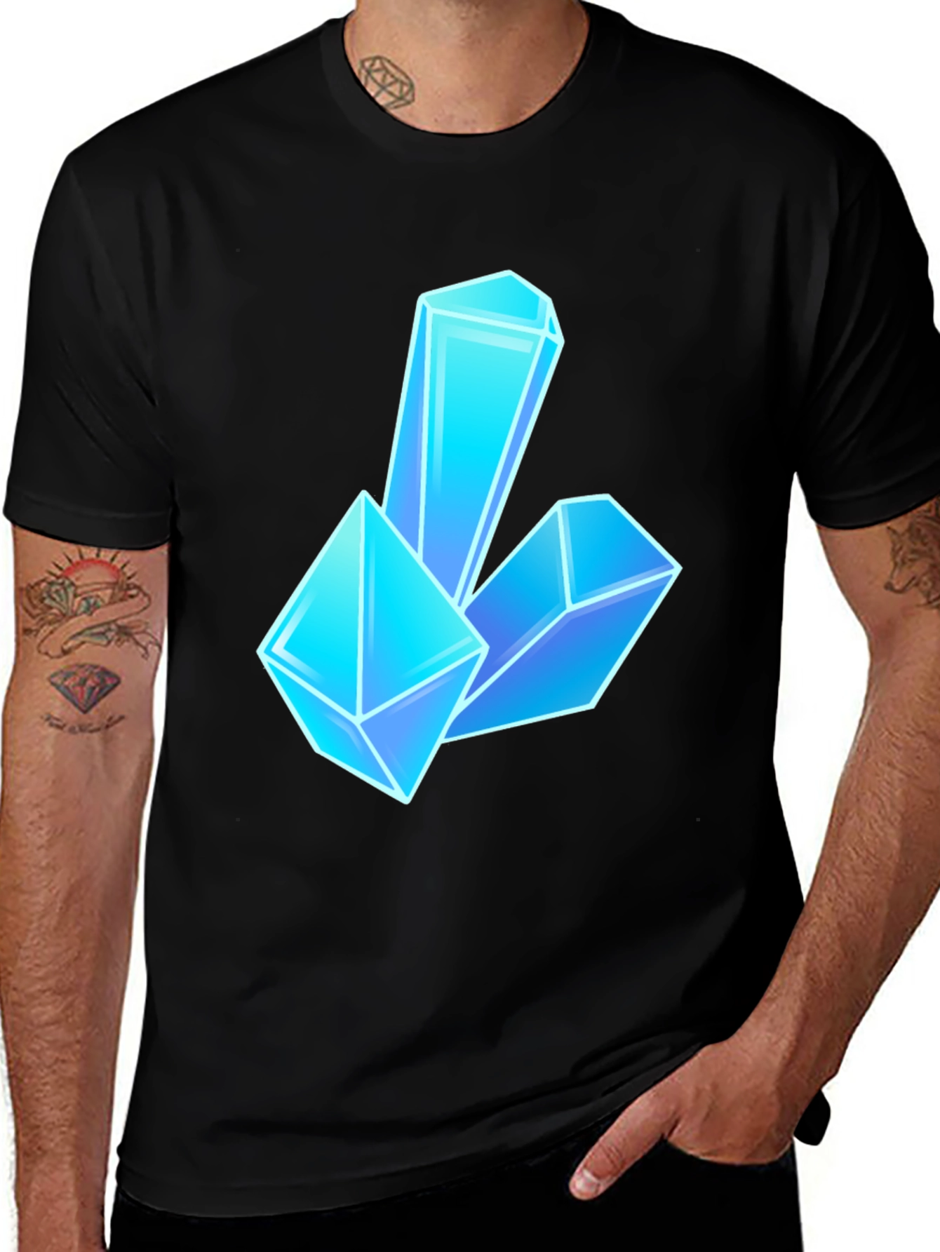 Variant 17 of Crystal Gem Graphic Tee - Black Unisex T-Shirt