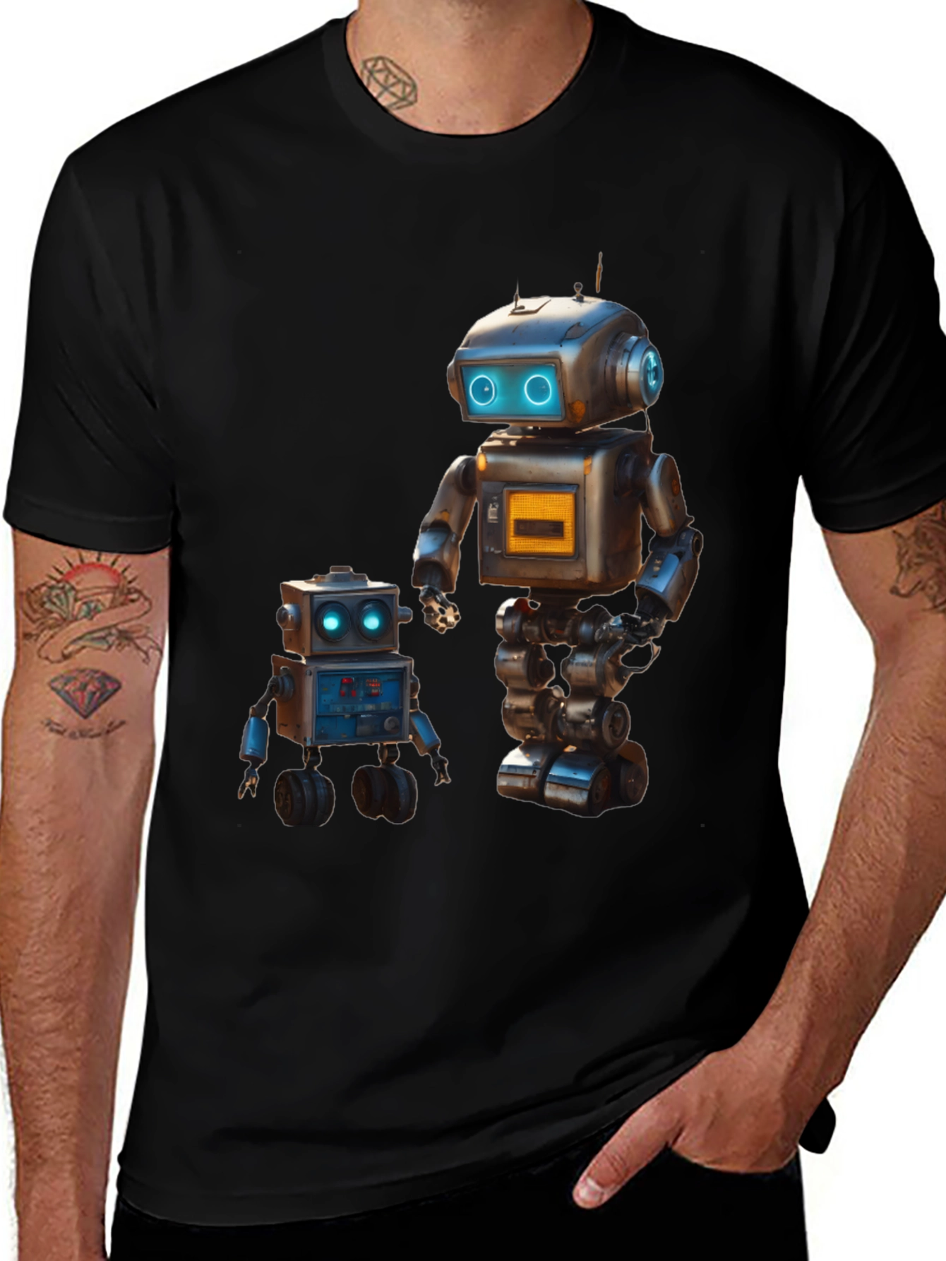 Variant 22 of Robot Graphic T-Shirt - Unique Design